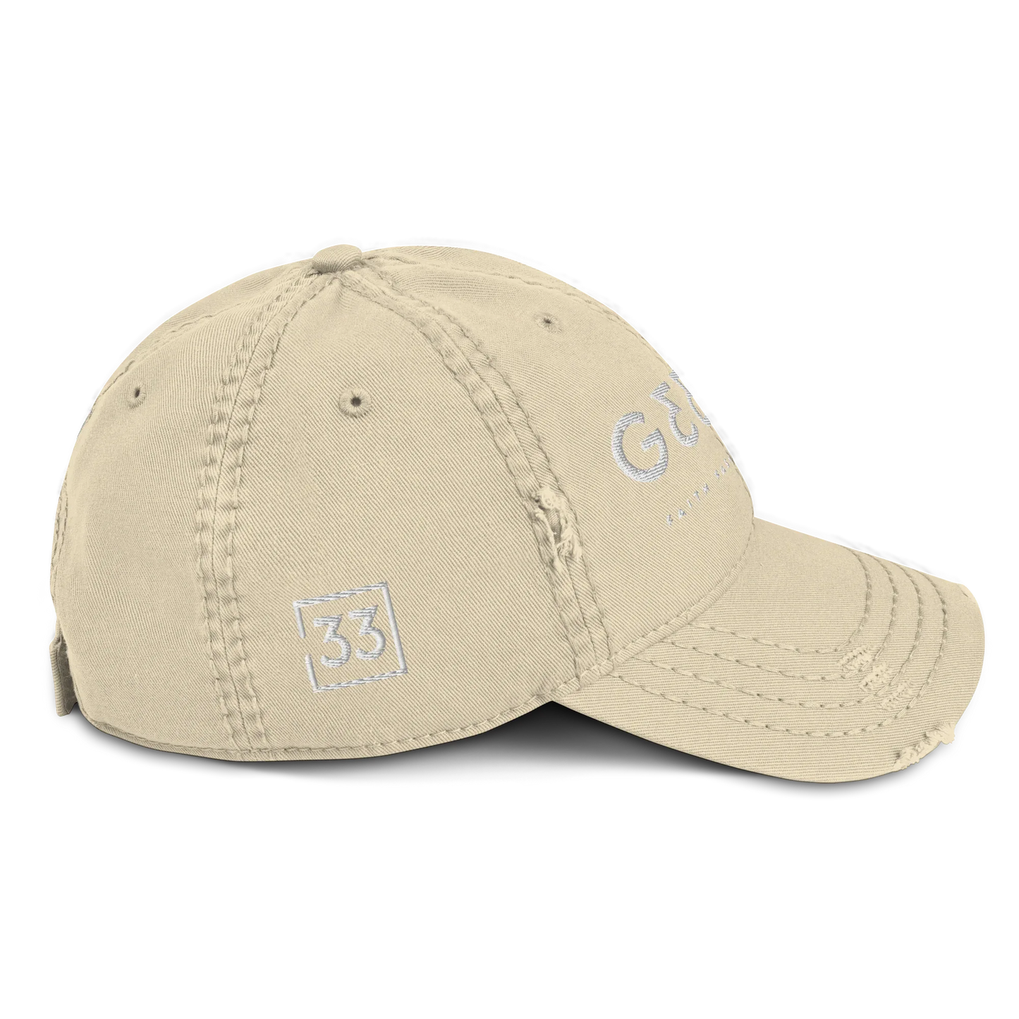 G33Z=Z Distressed Dad Hat - Da G.A.T.E 33