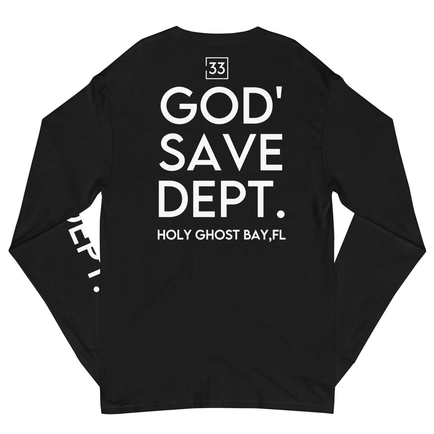 GOD’SAVE DEPT. Men's Champion Long Sleeve Shirt - Da G.A.T.E 33