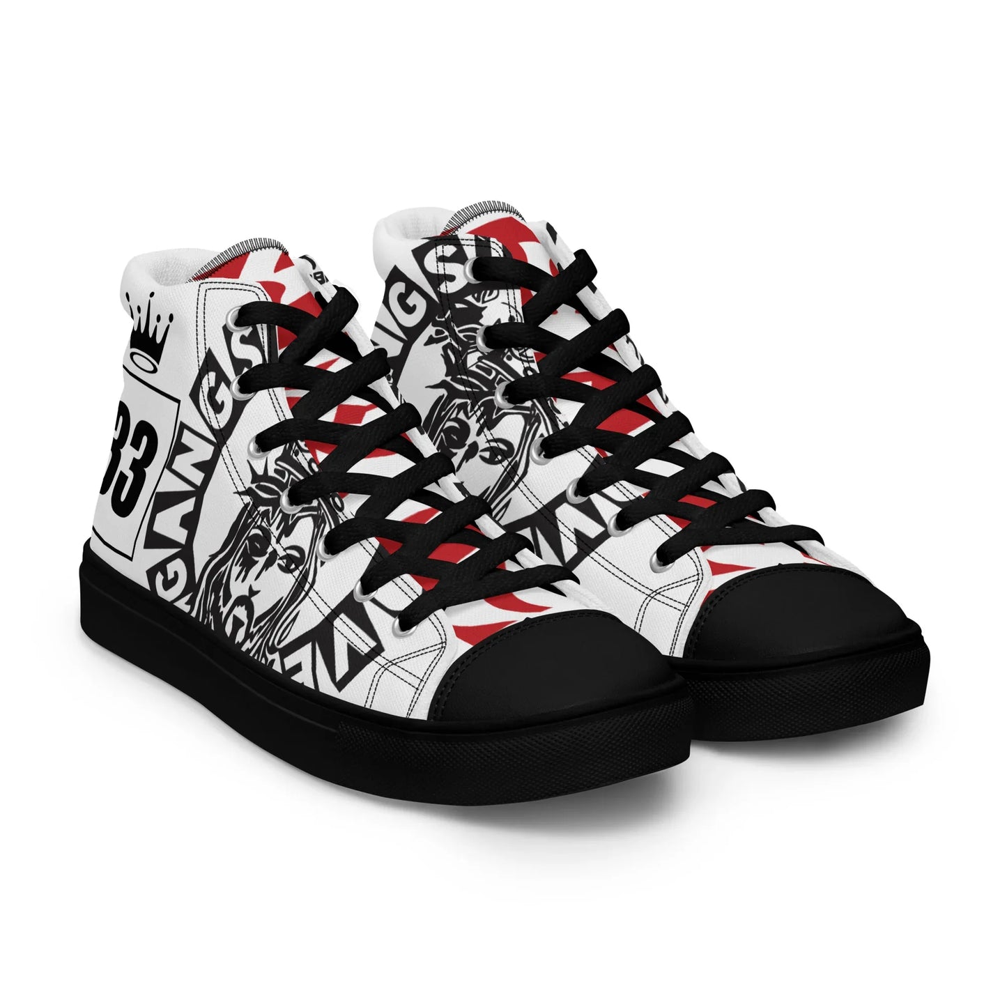 Gangsta of love Men’s high top canvas shoes - Da G.A.T.E 33