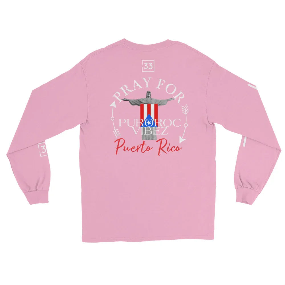 PRAY FOR PR Men’s Long Sleeve Shirt - Da G.A.T.E 33