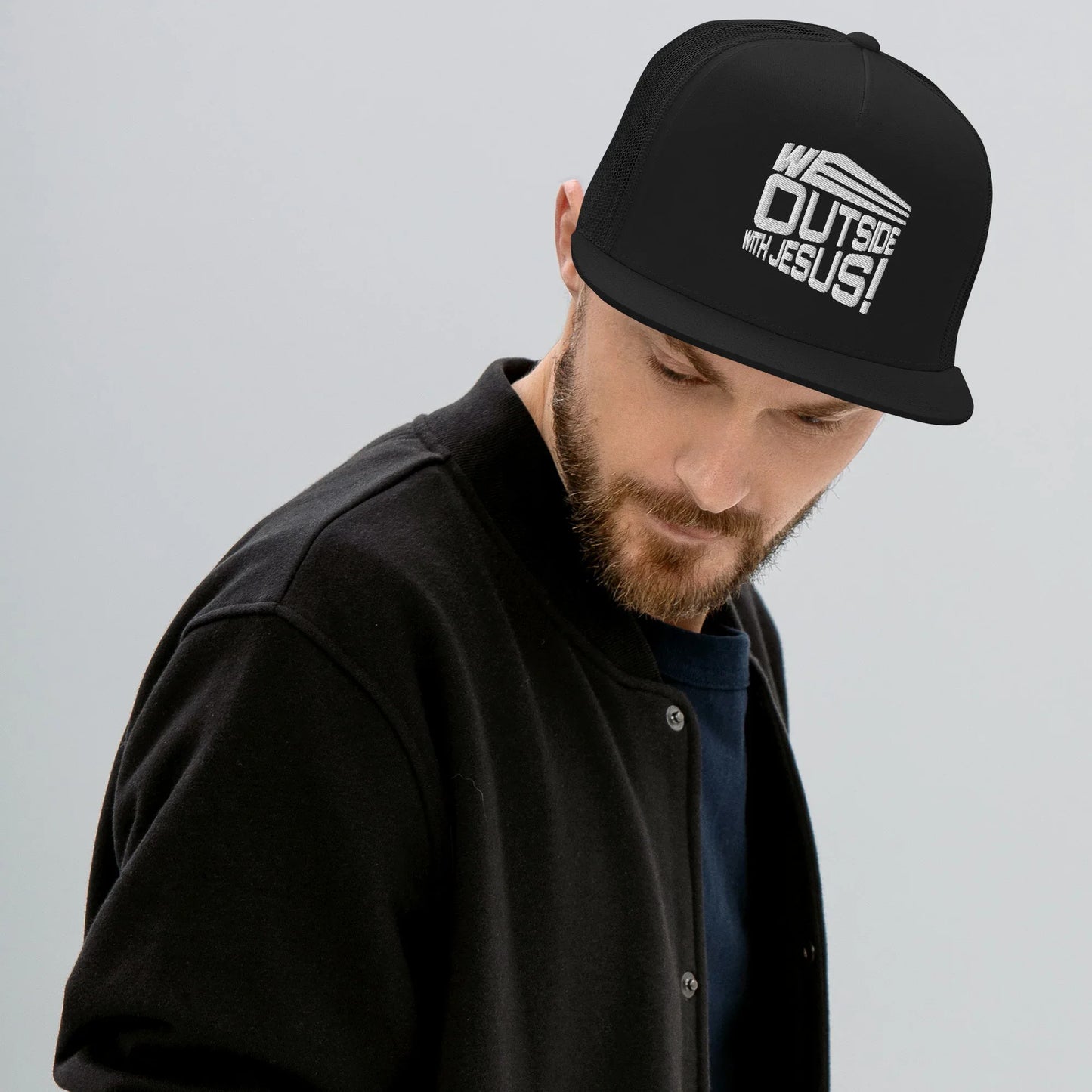 WE OUTSIDE-W-JESUS Trucker Cap - Da G.A.T.E 33