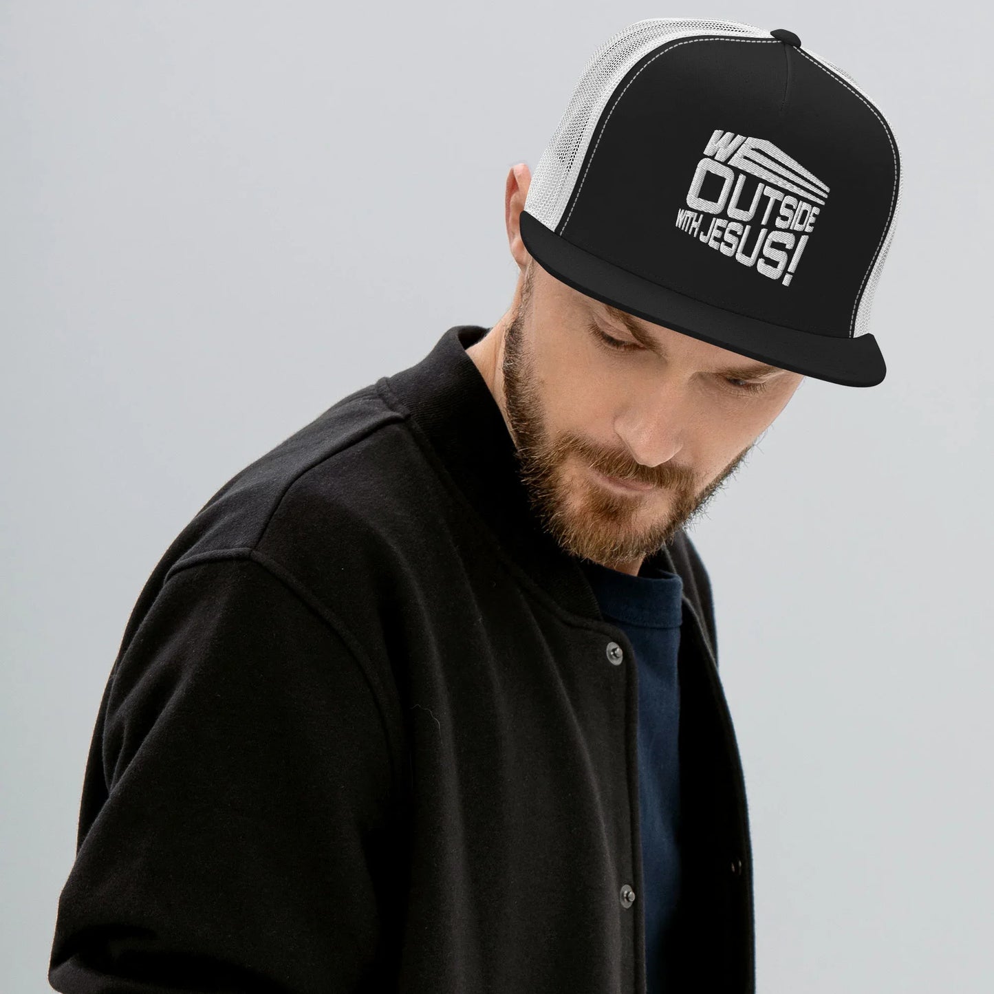 WE OUTSIDE-W-JESUS Trucker Cap - Da G.A.T.E 33