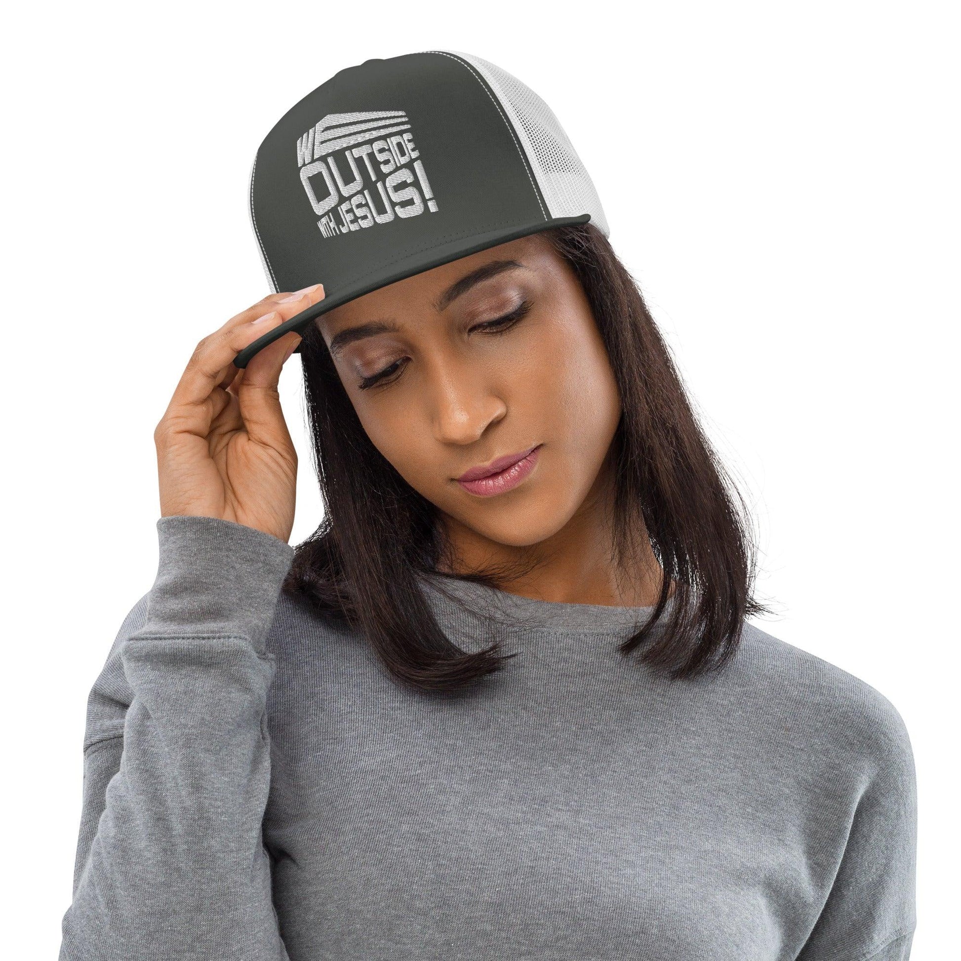 WE OUTSIDE-W-JESUS Trucker Cap - Da G.A.T.E 33