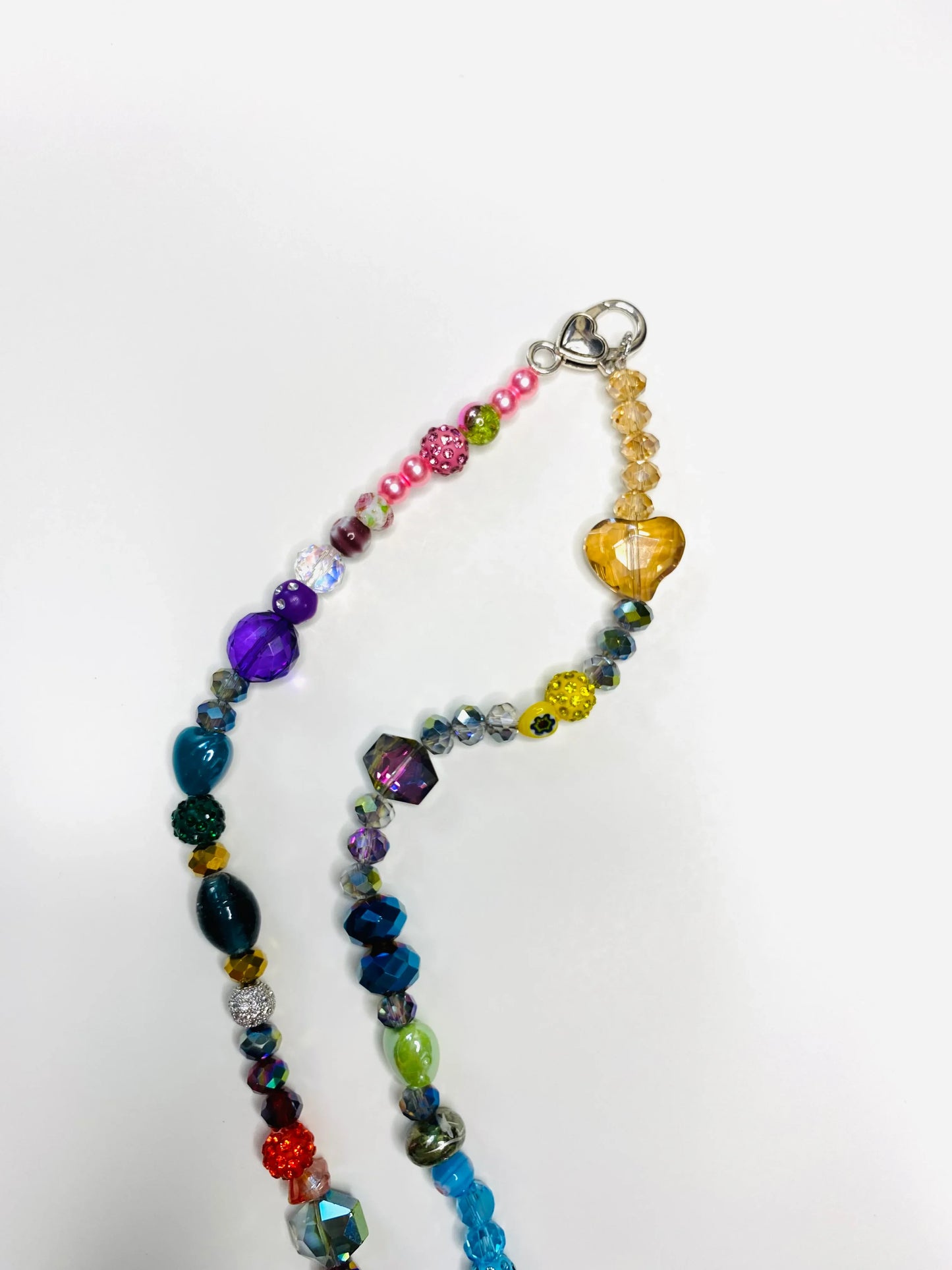 Multi Vibrant Colors Music Treble Clef Charm Sparkle Handmade Necklace - Da G.A.T.E 33