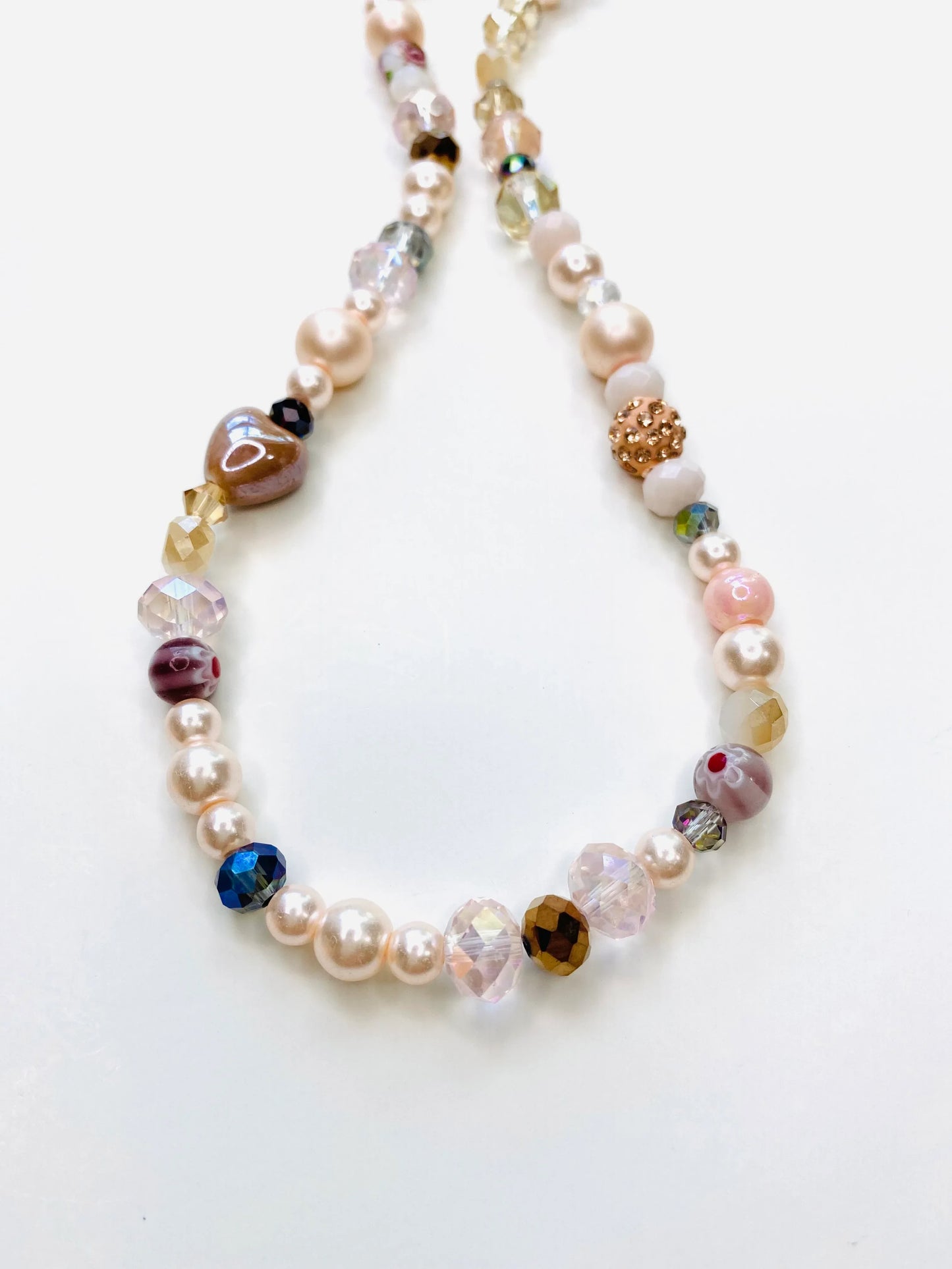Neutral Tones Pearl & Sparkle Handmade Necklace - Da G.A.T.E 33