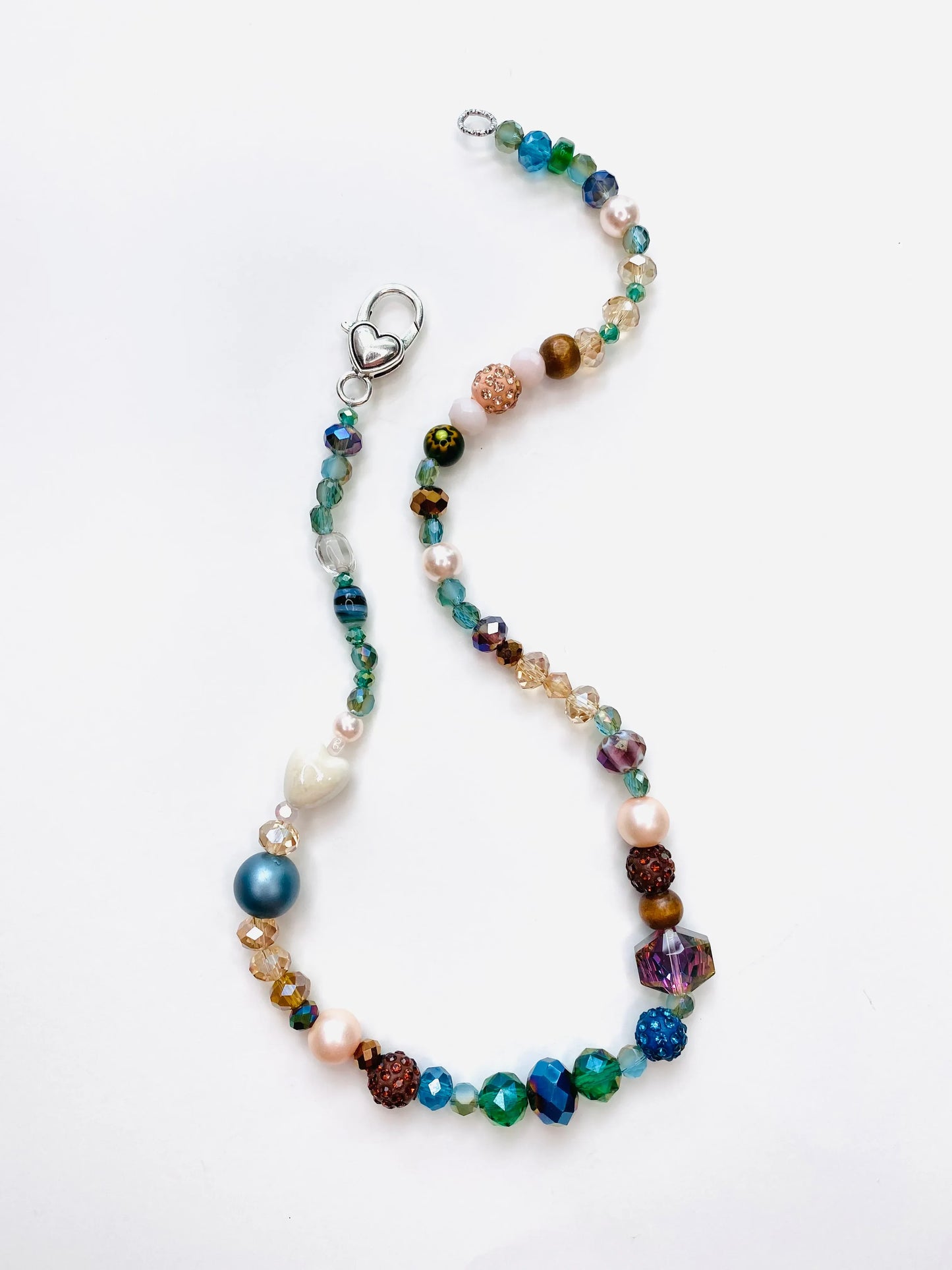 Warm Neutral Tones Sparkle Handmade Necklace - Da G.A.T.E 33