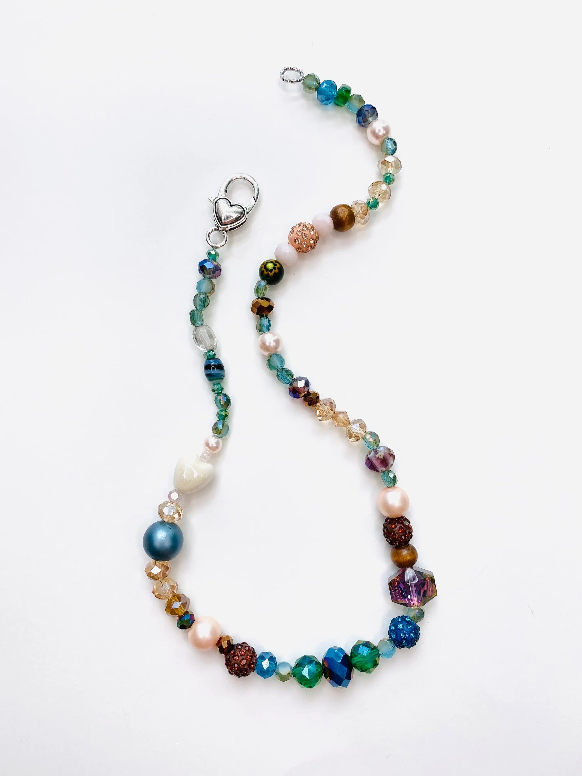 Warm Neutral Tones Sparkle Handmade Necklace - Da G.A.T.E 33