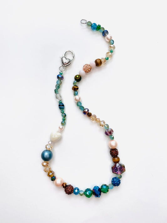 Warm Neutral Tones Sparkle Handmade Necklace - Da G.A.T.E 33