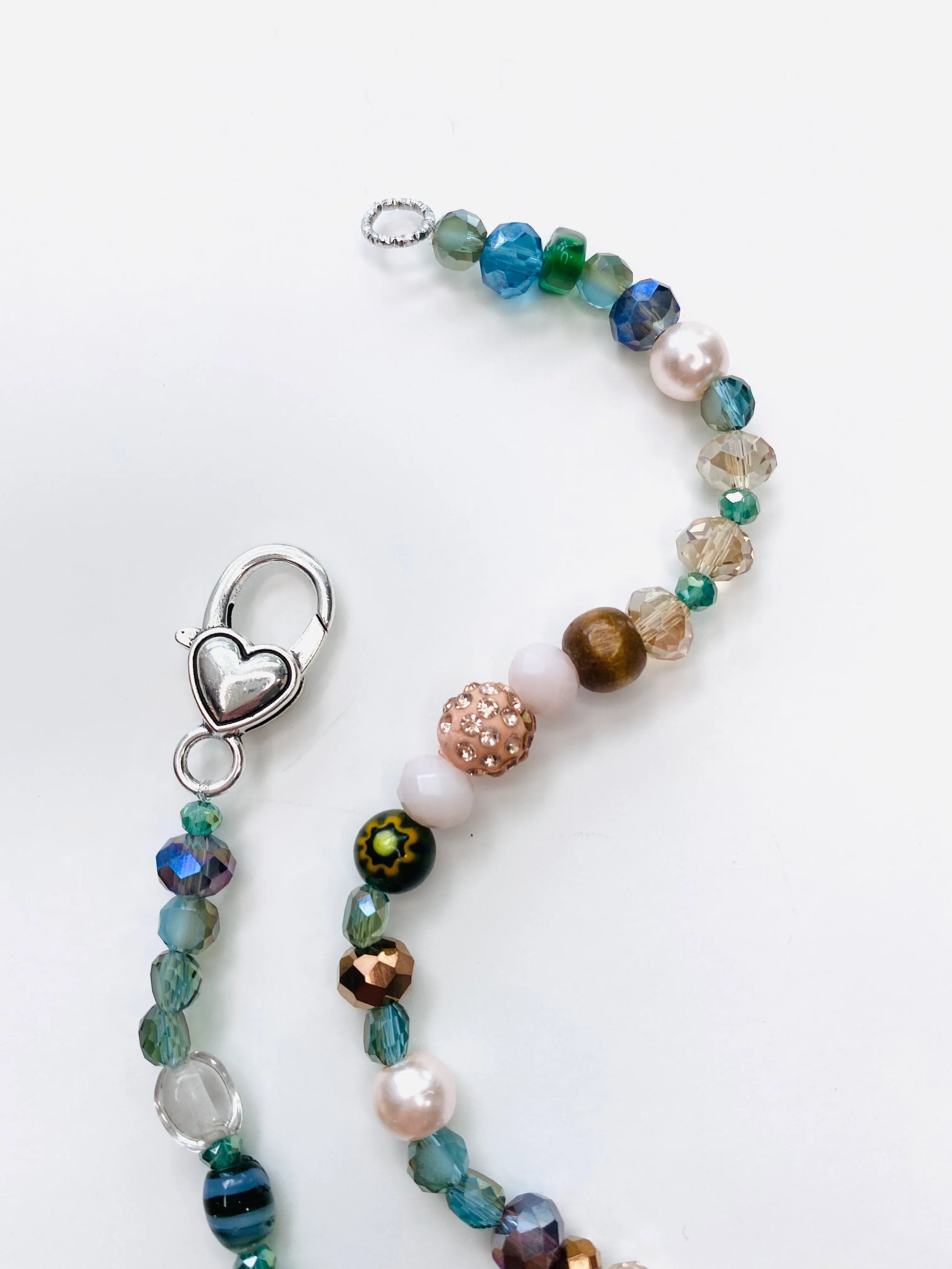 Warm Neutral Tones Sparkle Handmade Necklace - Da G.A.T.E 33