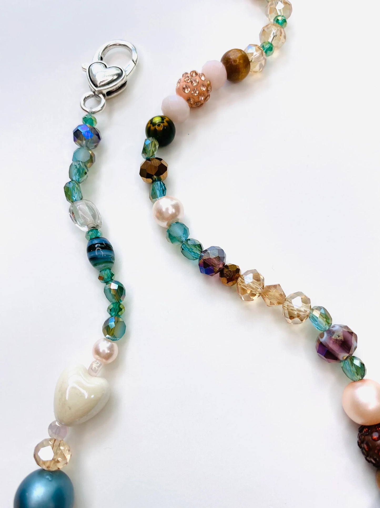 Warm Neutral Tones Sparkle Handmade Necklace - Da G.A.T.E 33