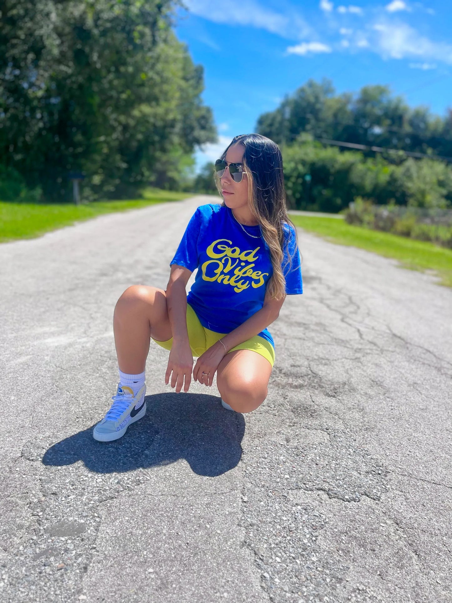 God Vibes Only Unisex T-shirt Royal Blue & Yellow LIMITED EDITION - Da G.A.T.E 33
