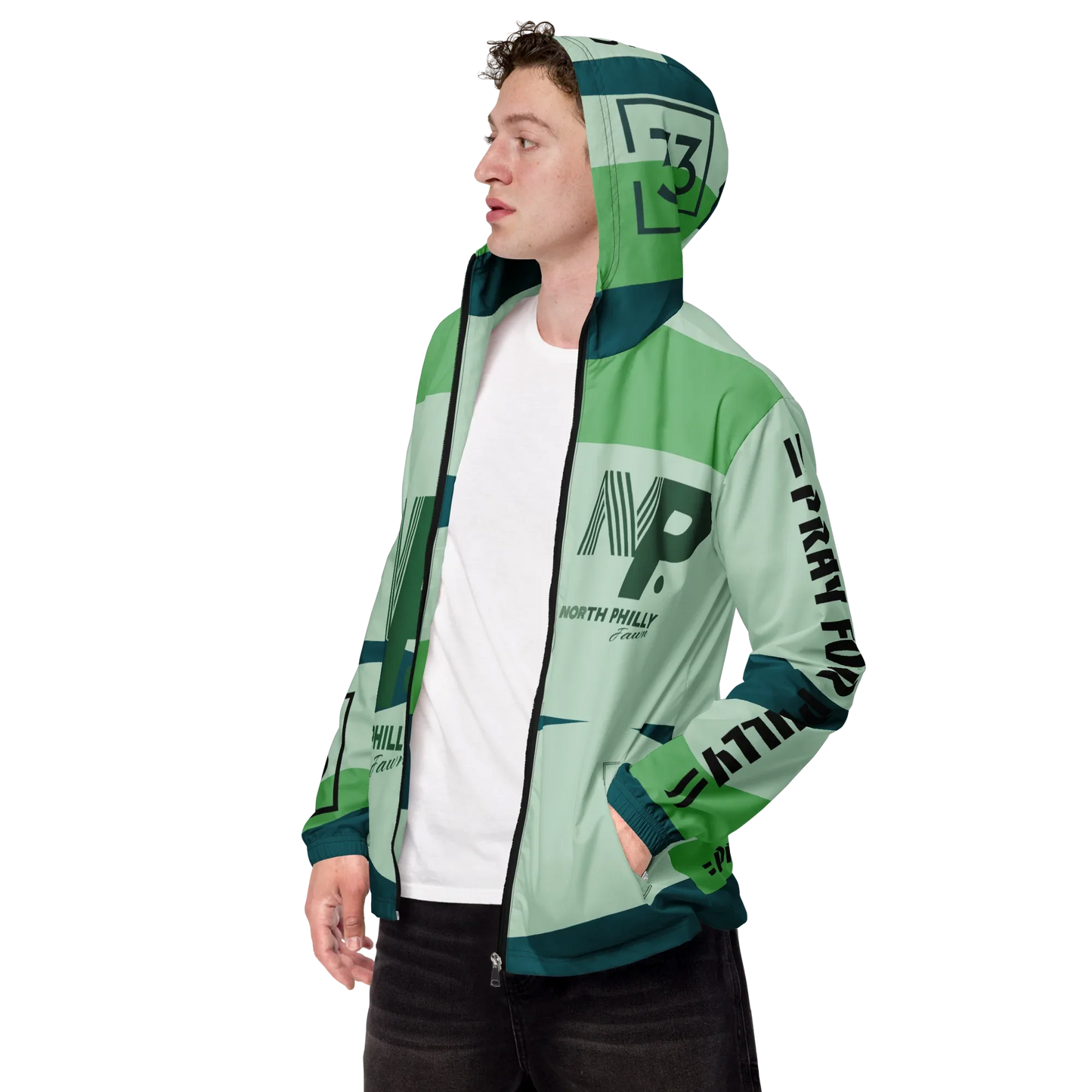 PRAY FOR PHILLY Men’s windbreaker - Da G.A.T.E 33