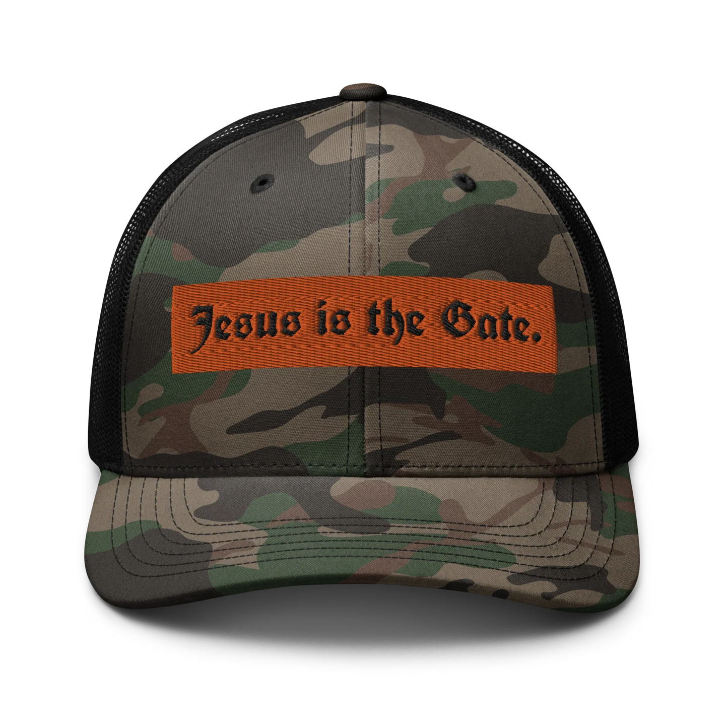 Jesus is the Gate. Camouflage trucker hat - Da G.A.T.E 33