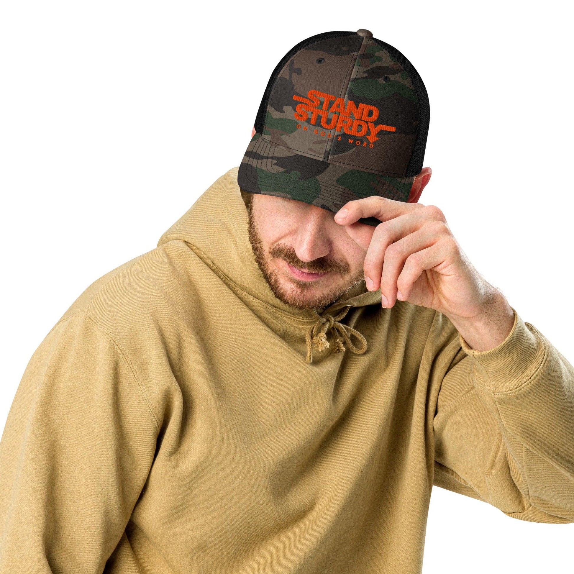 STAND STURDY Camouflage trucker hat - Da G.A.T.E 33