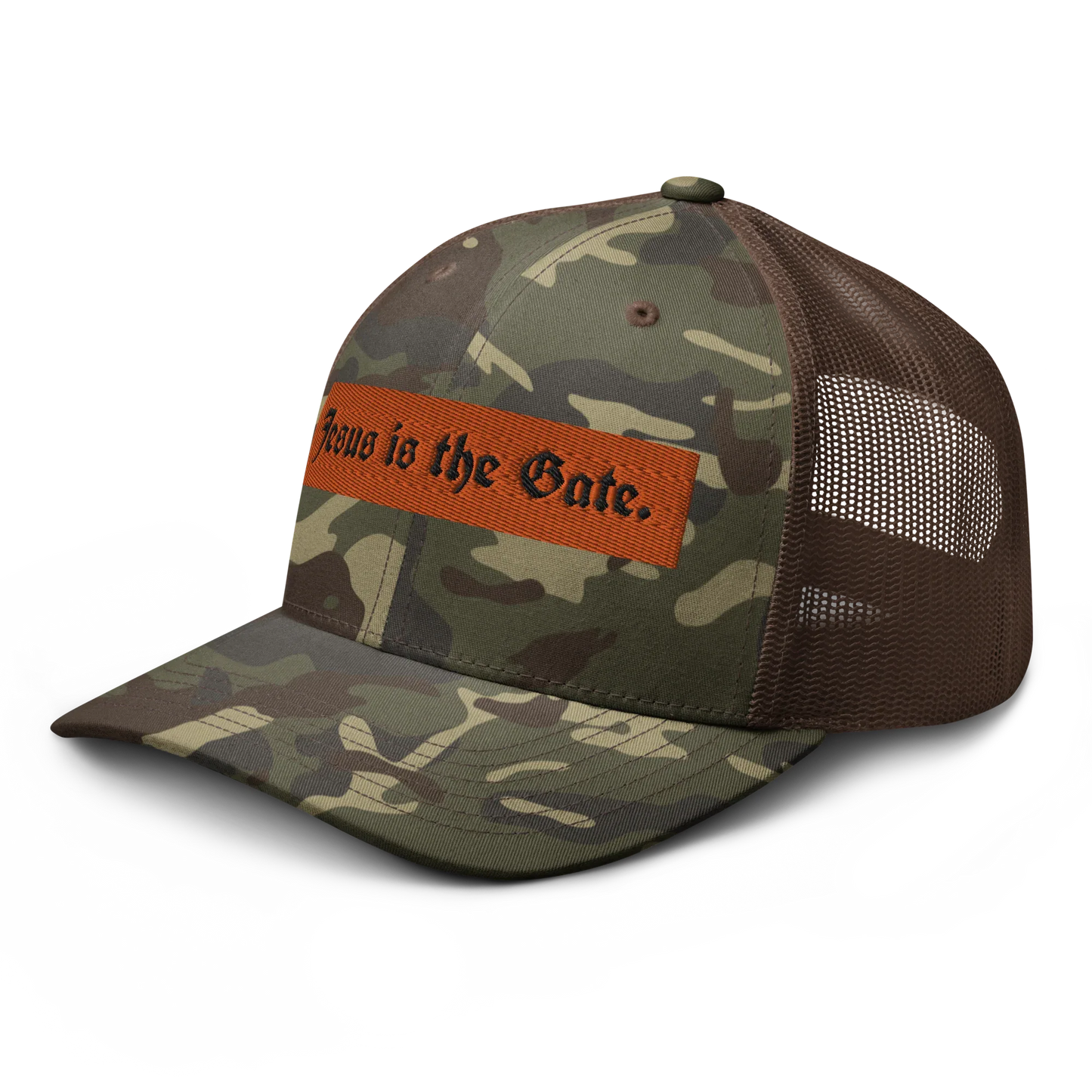 Jesus is the Gate. Camouflage trucker hat - Da G.A.T.E 33