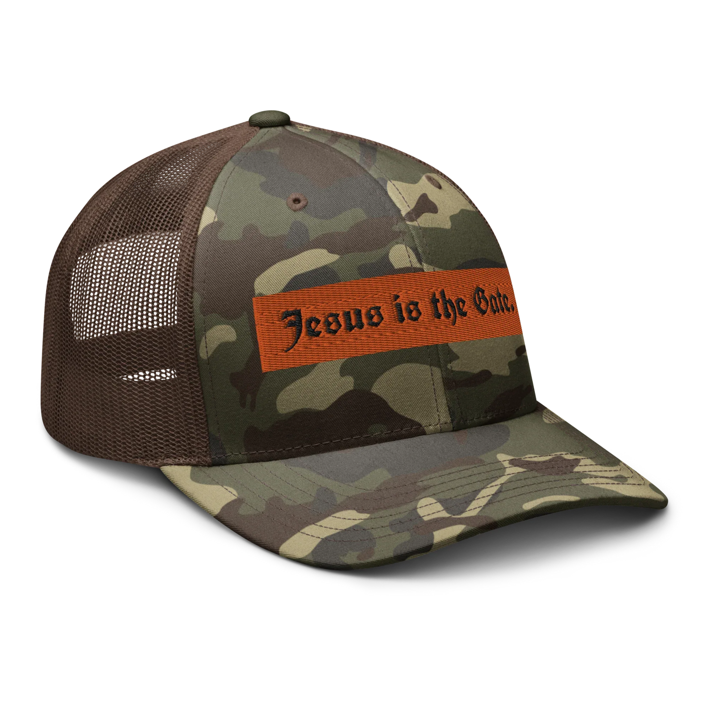 Jesus is the Gate. Camouflage trucker hat - Da G.A.T.E 33