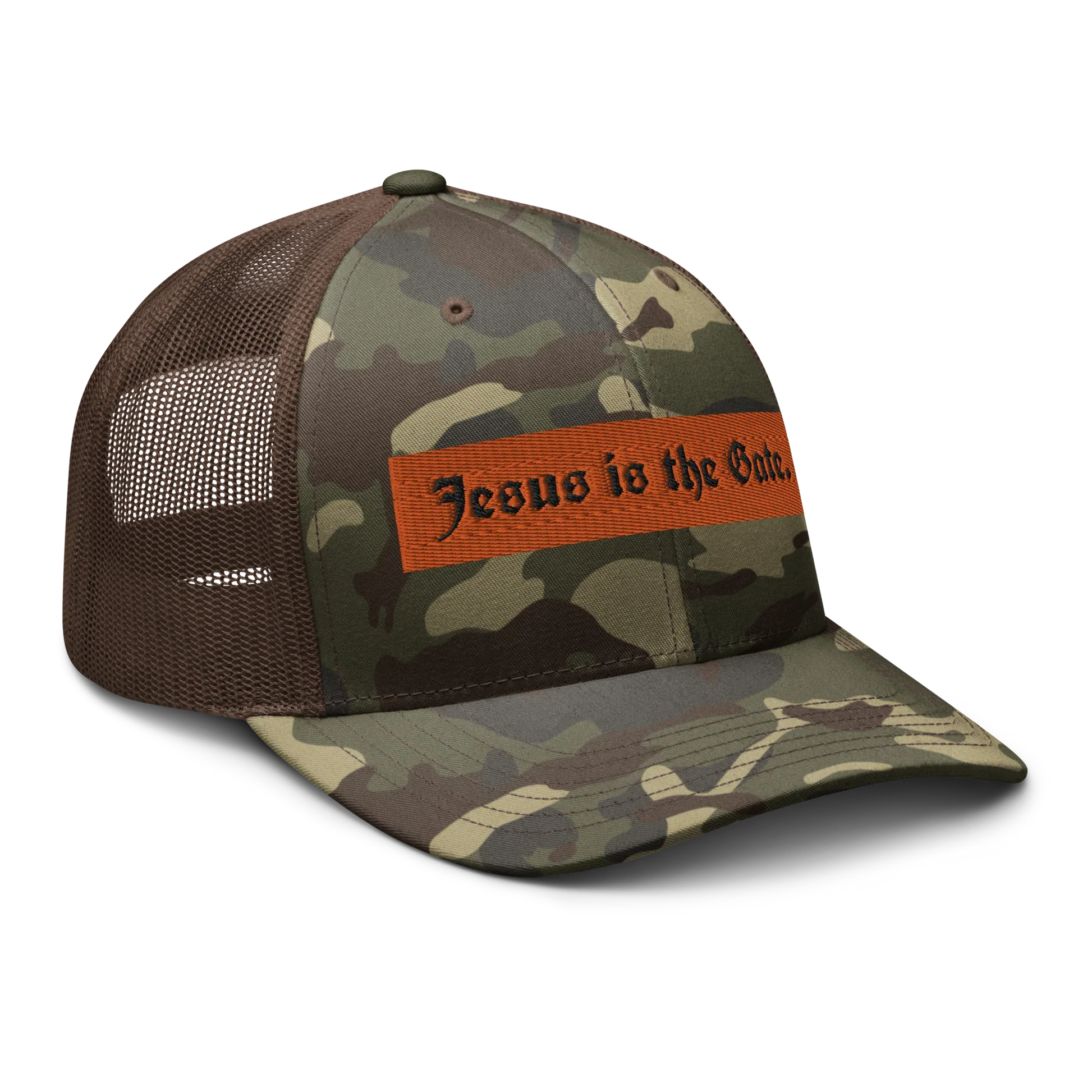 Jesus is the Gate. Camouflage trucker hat - Da G.A.T.E 33
