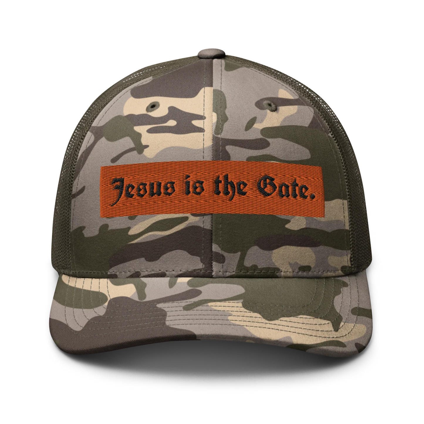Jesus is the Gate. Camouflage trucker hat - Da G.A.T.E 33