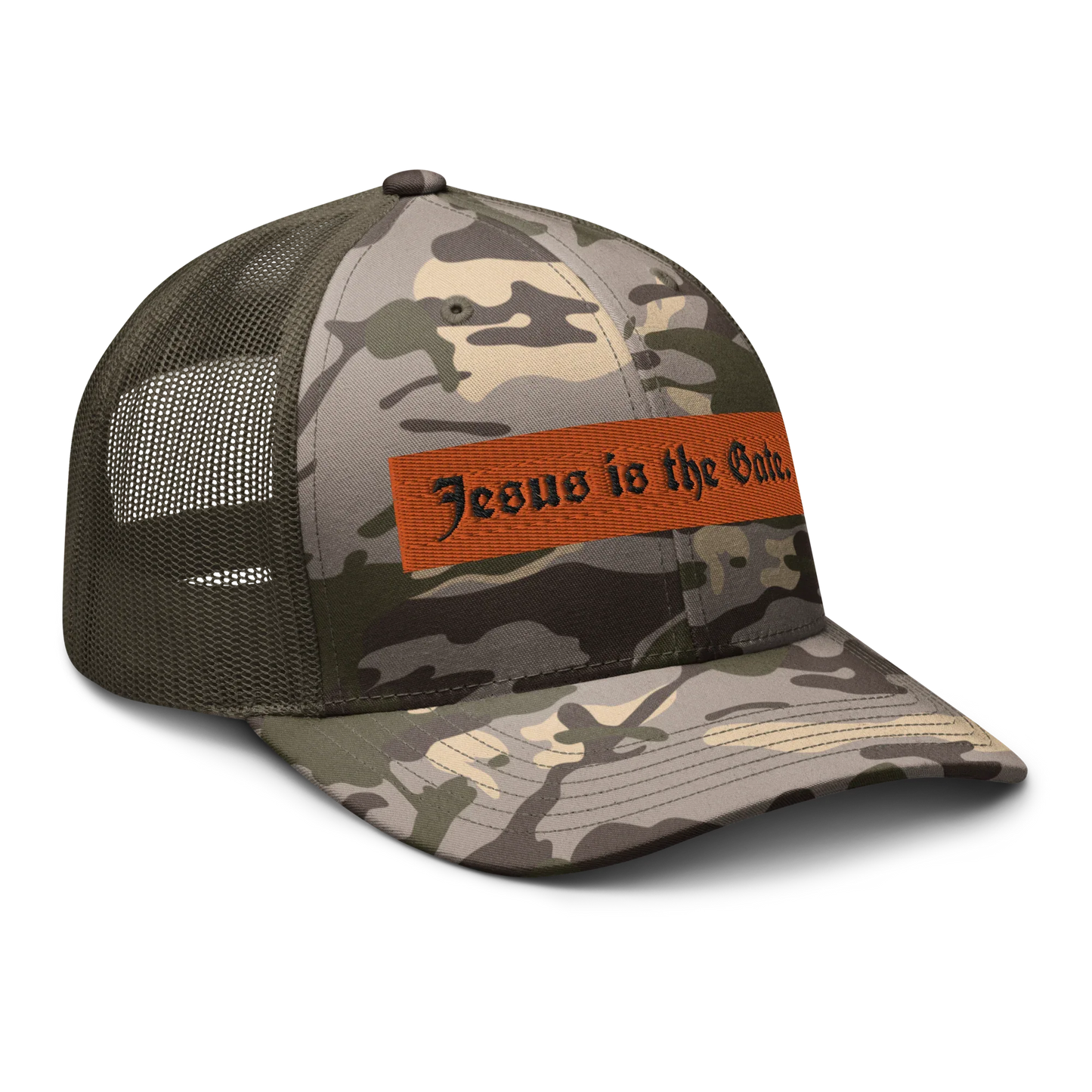 Jesus is the Gate. Camouflage trucker hat - Da G.A.T.E 33