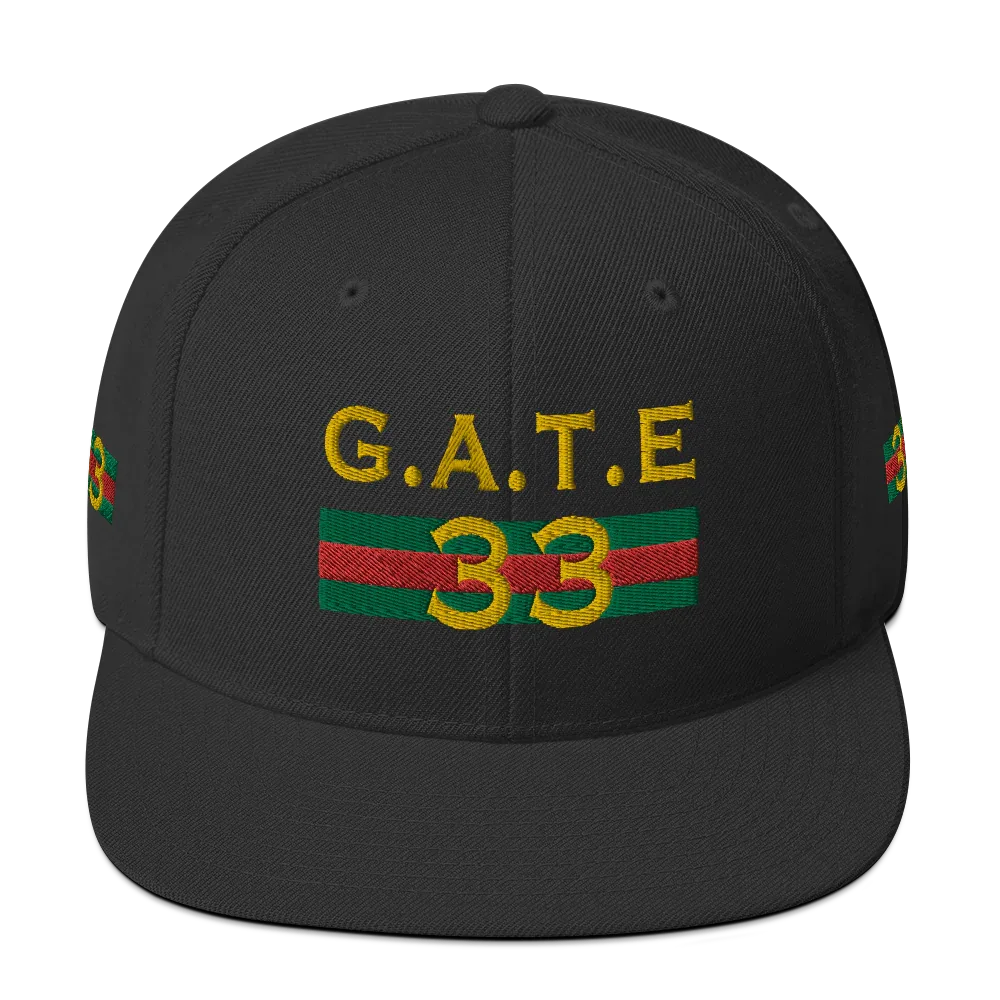 Gate33 Classic Snapback Hat - Da G.A.T.E 33