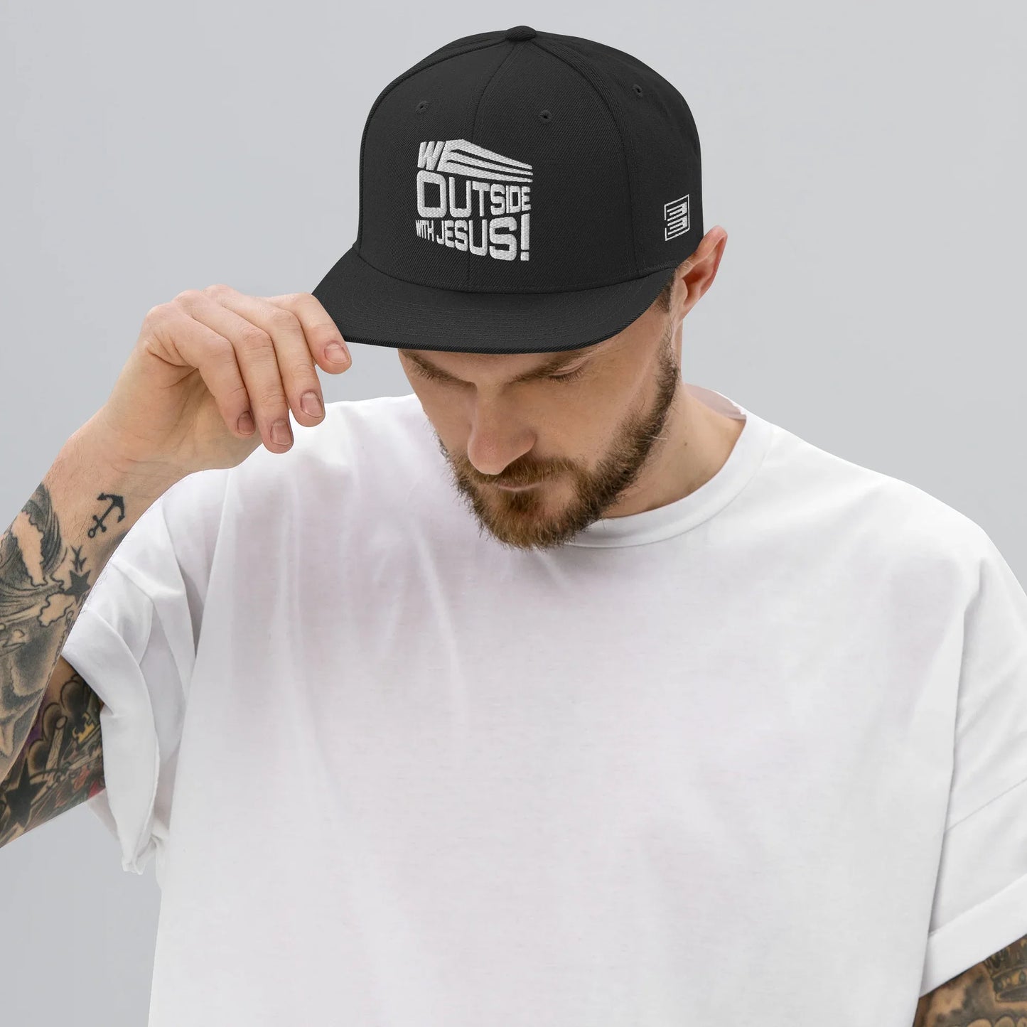 WE OUTSIDE-W-JESUS Snapback Hat - Da G.A.T.E 33