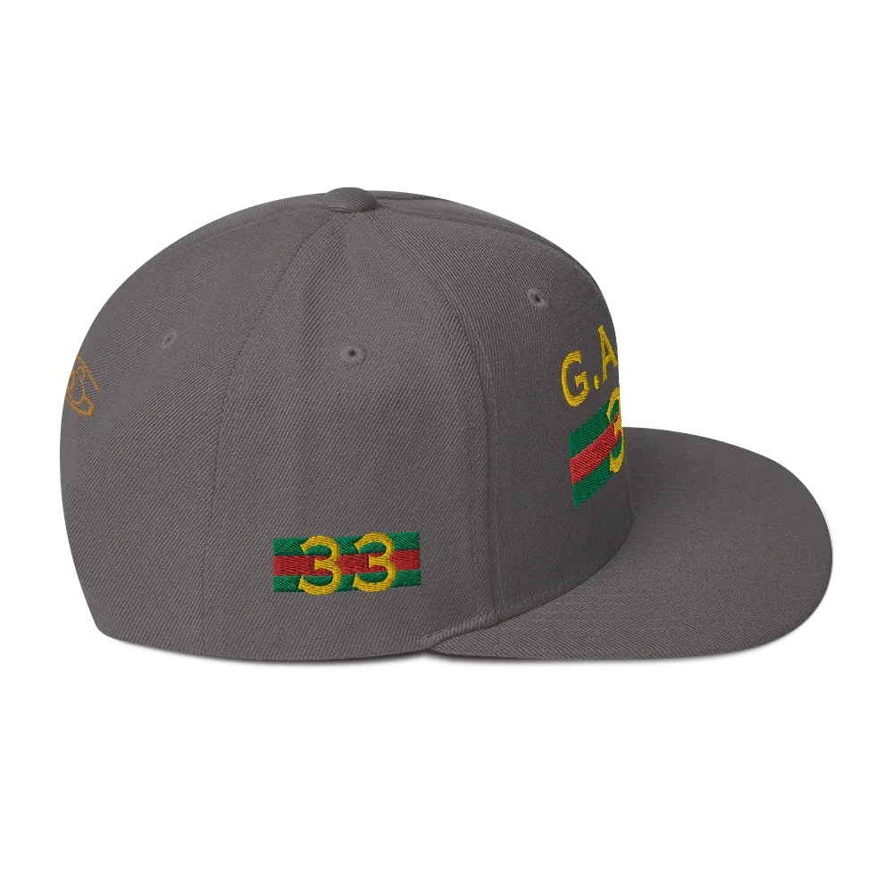 Gate33 Classic Snapback Hat - Da G.A.T.E 33