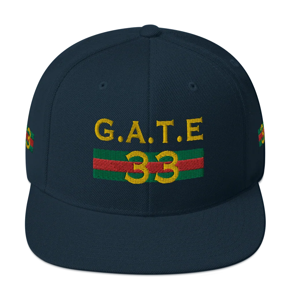 Gate33 Classic Snapback Hat - Da G.A.T.E 33