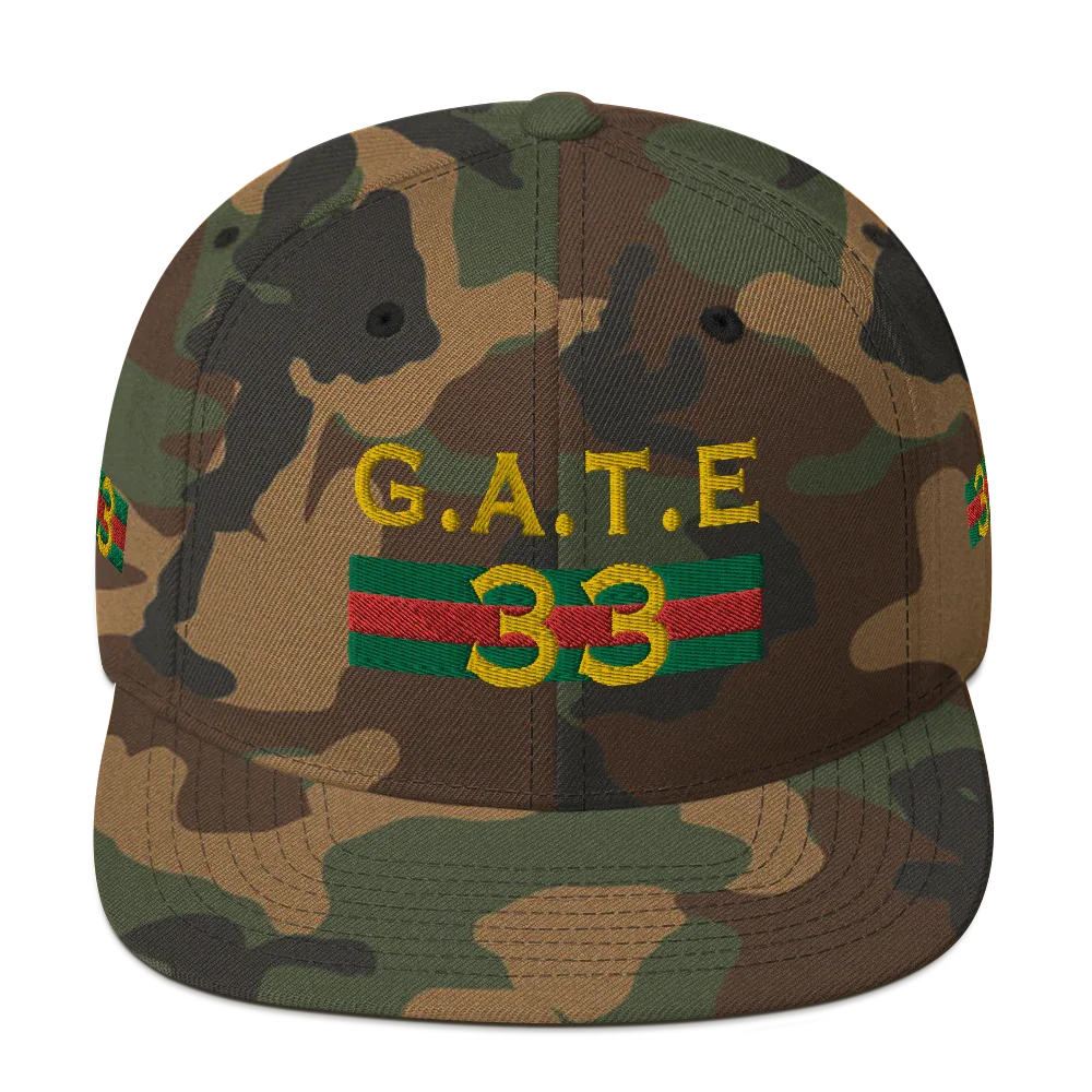 Gate33 Classic Snapback Hat - Da G.A.T.E 33