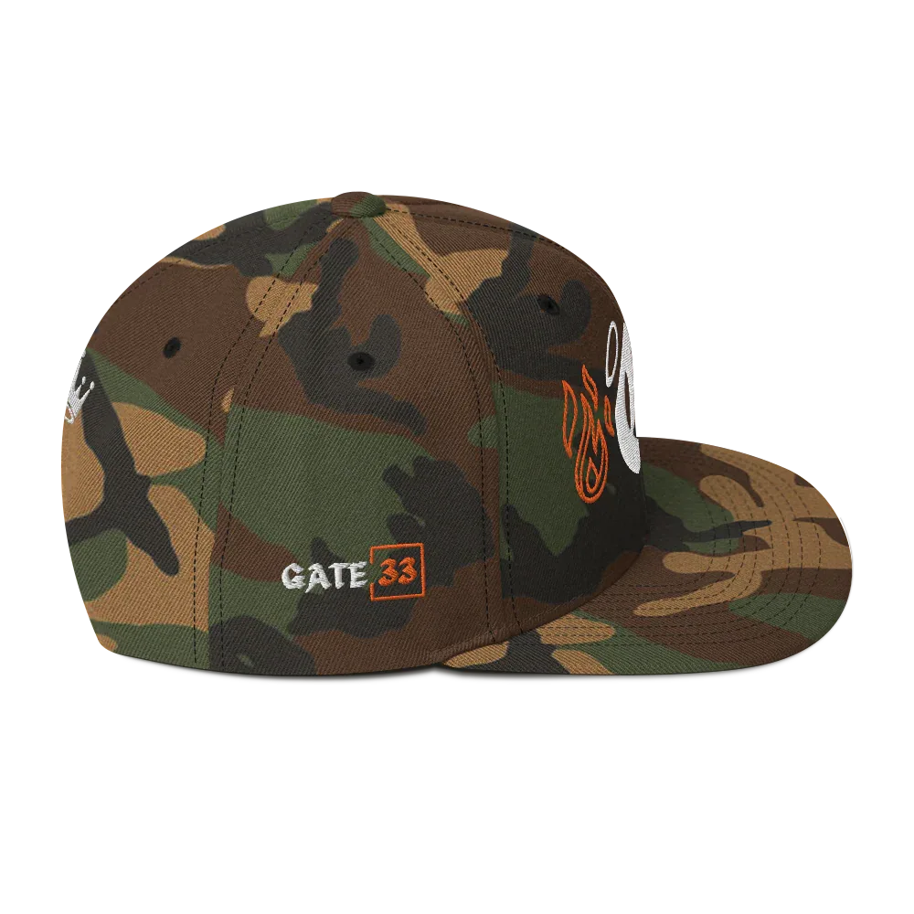 G Flames Snapback Hat - Da G.A.T.E 33