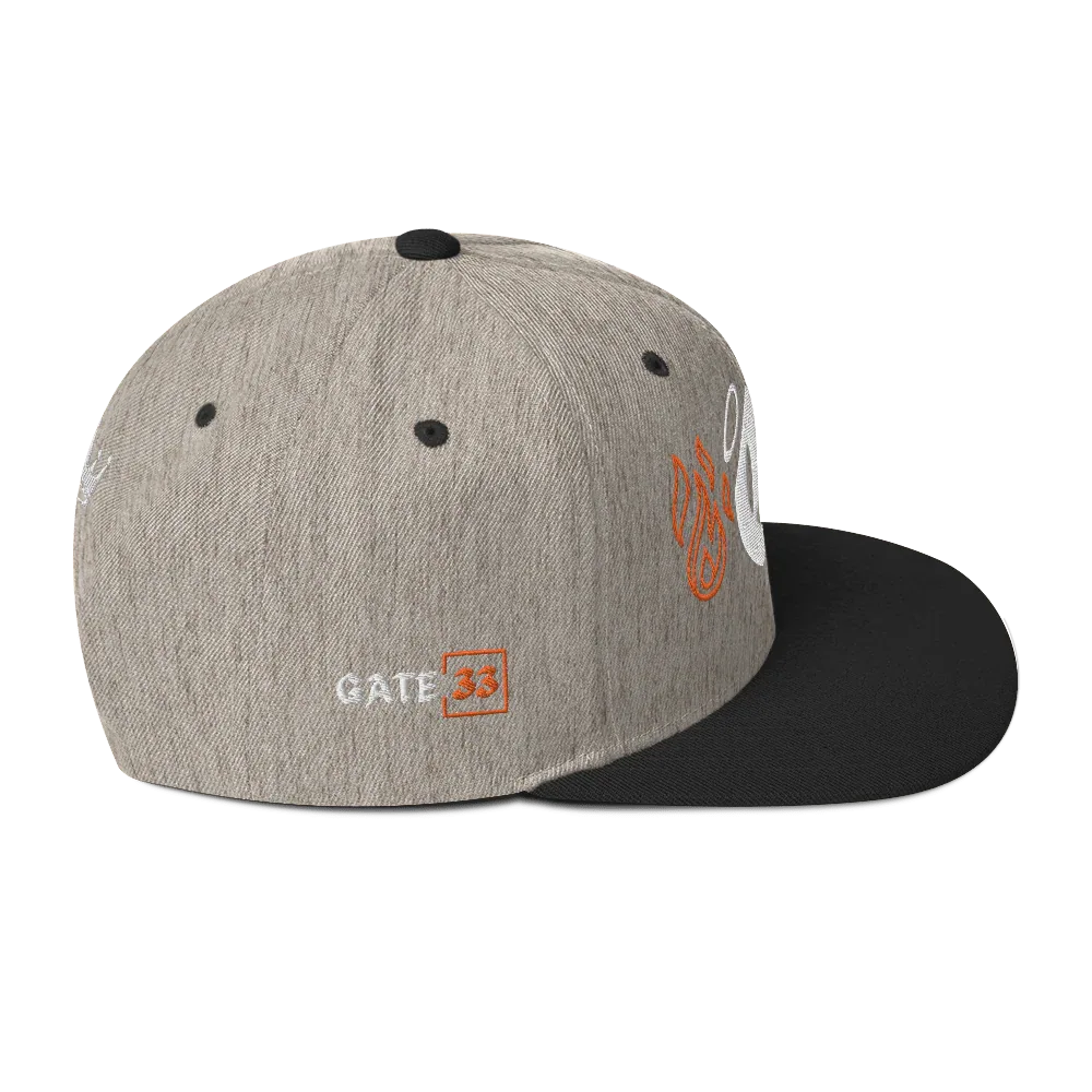 G Flames Snapback Hat - Da G.A.T.E 33