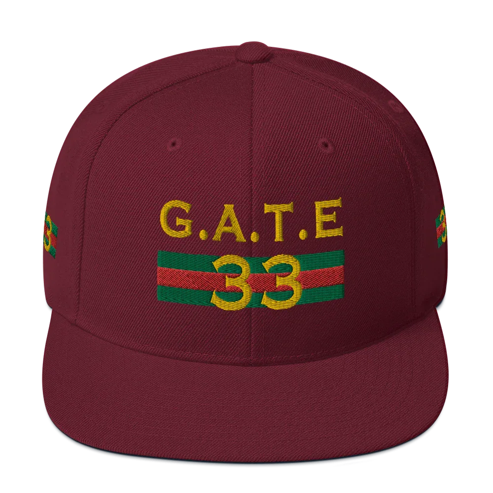 Gate33 Classic Snapback Hat - Da G.A.T.E 33