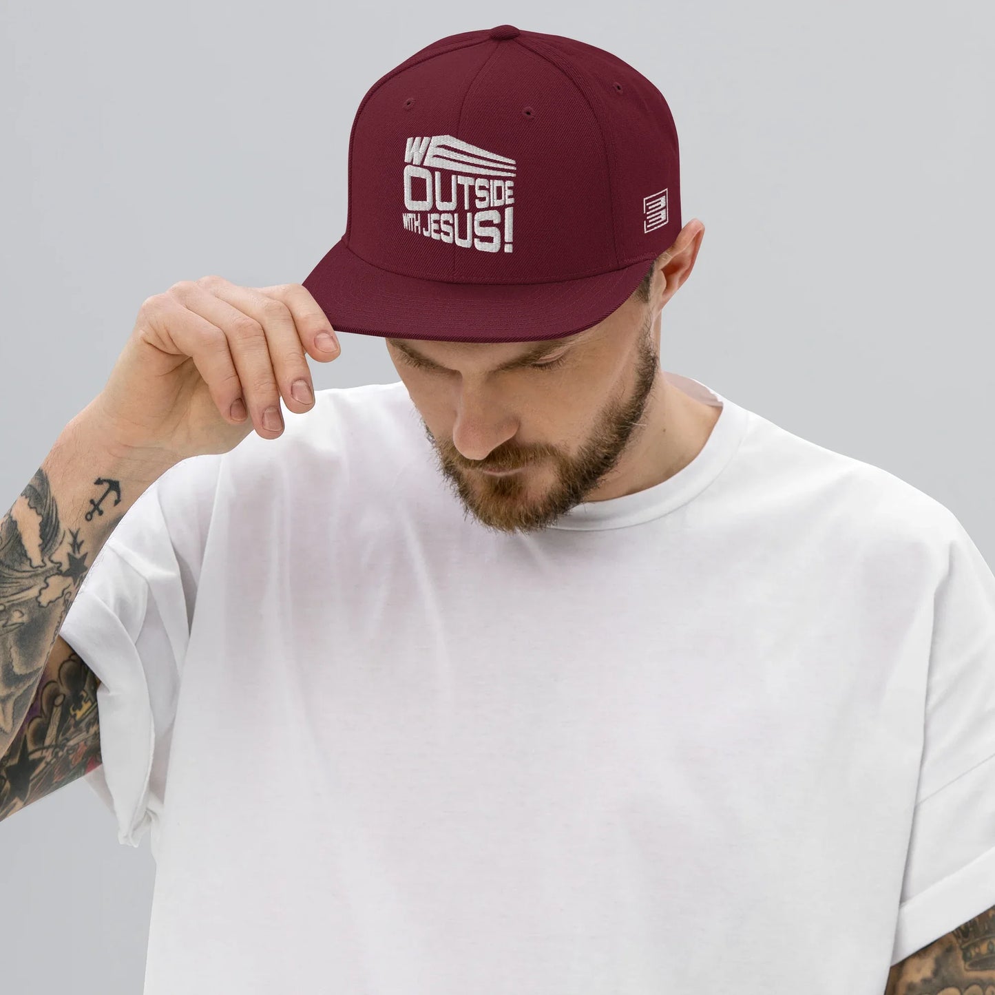 WE OUTSIDE-W-JESUS Snapback Hat - Da G.A.T.E 33