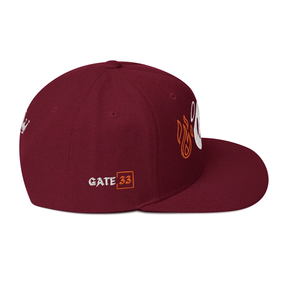 G Flames Snapback Hat - Da G.A.T.E 33