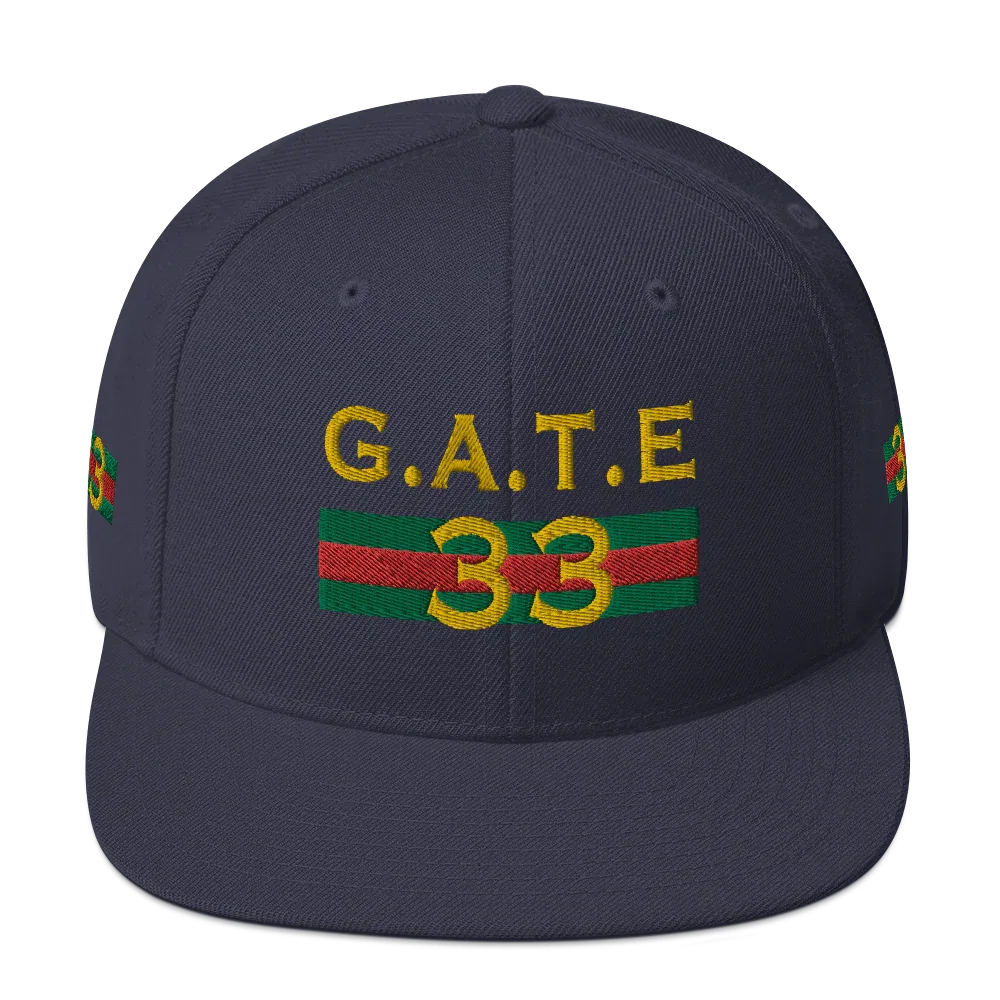 Gate33 Classic Snapback Hat - Da G.A.T.E 33
