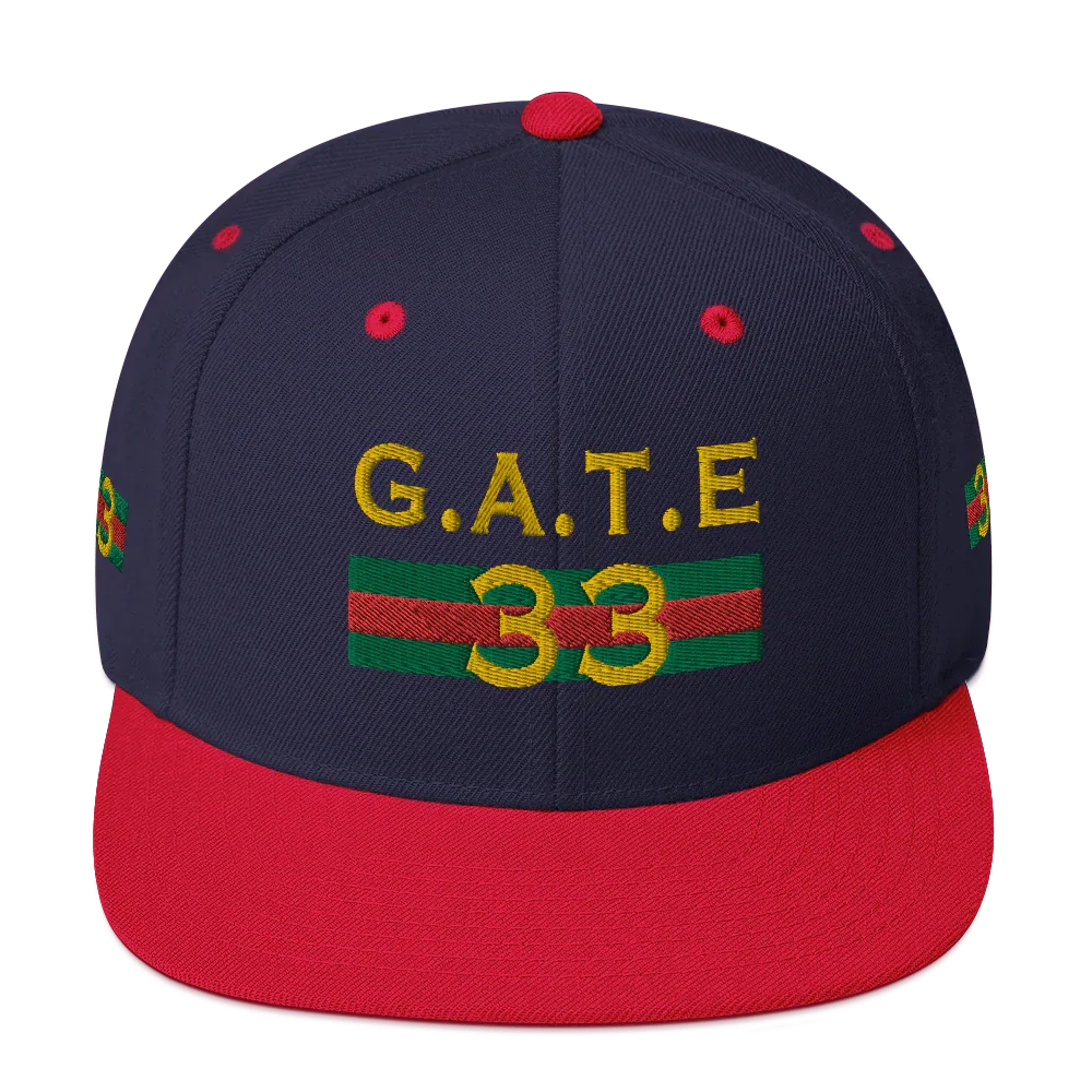 Gate33 Classic Snapback Hat - Da G.A.T.E 33