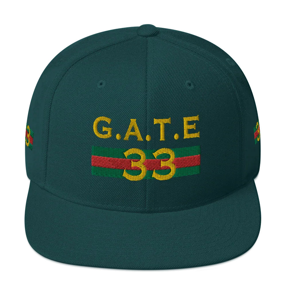 Gate33 Classic Snapback Hat - Da G.A.T.E 33