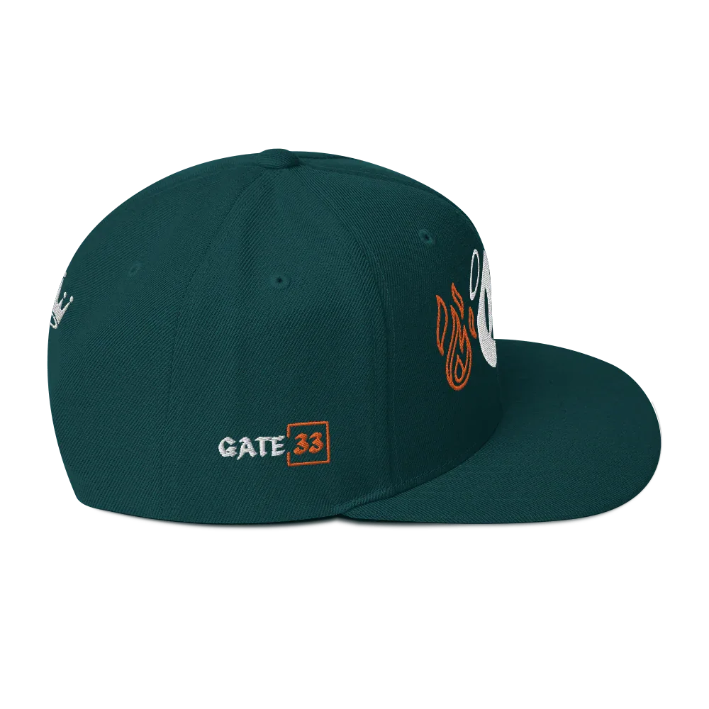 G Flames Snapback Hat - Da G.A.T.E 33