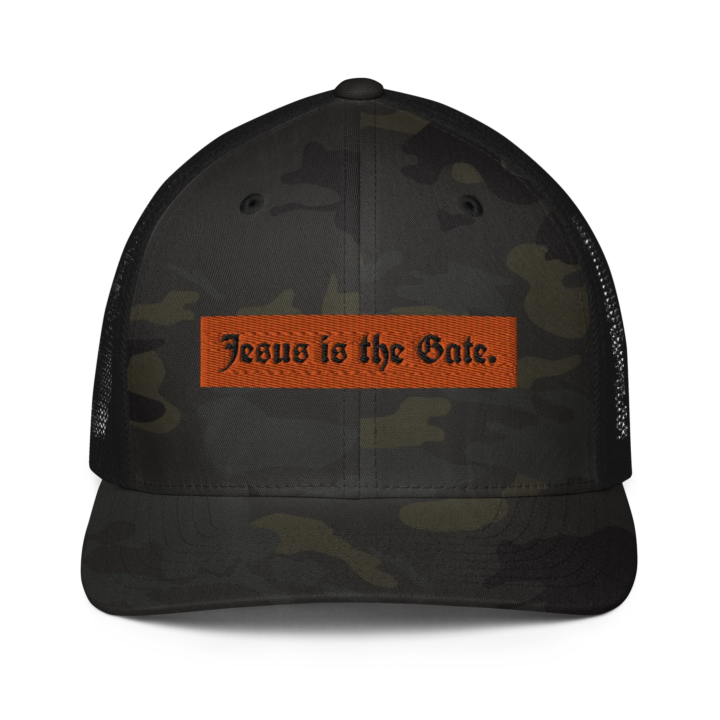 Jesus is the Gate. Closed-back trucker cap - Da G.A.T.E 33