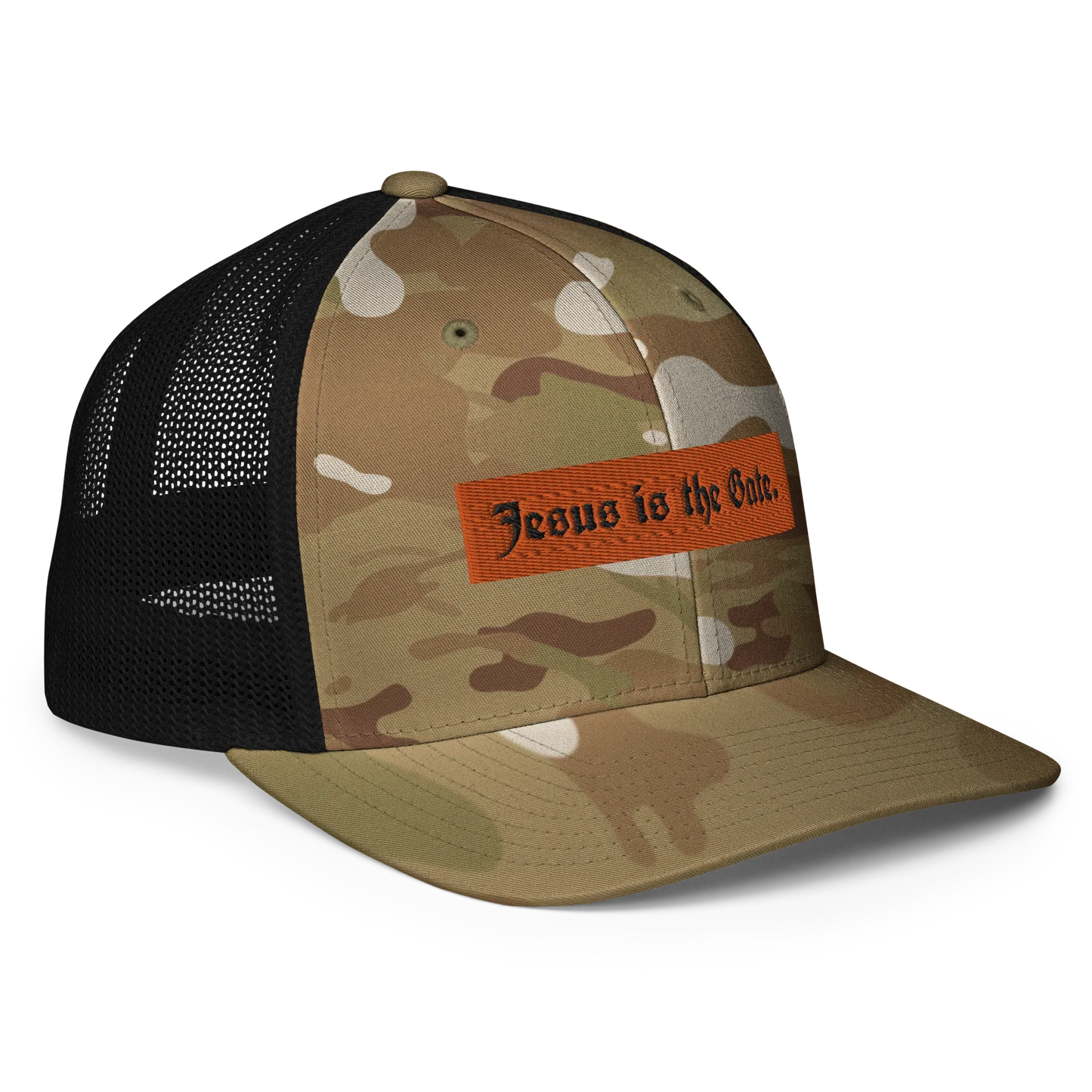 Jesus is the Gate. Closed-back trucker cap - Da G.A.T.E 33