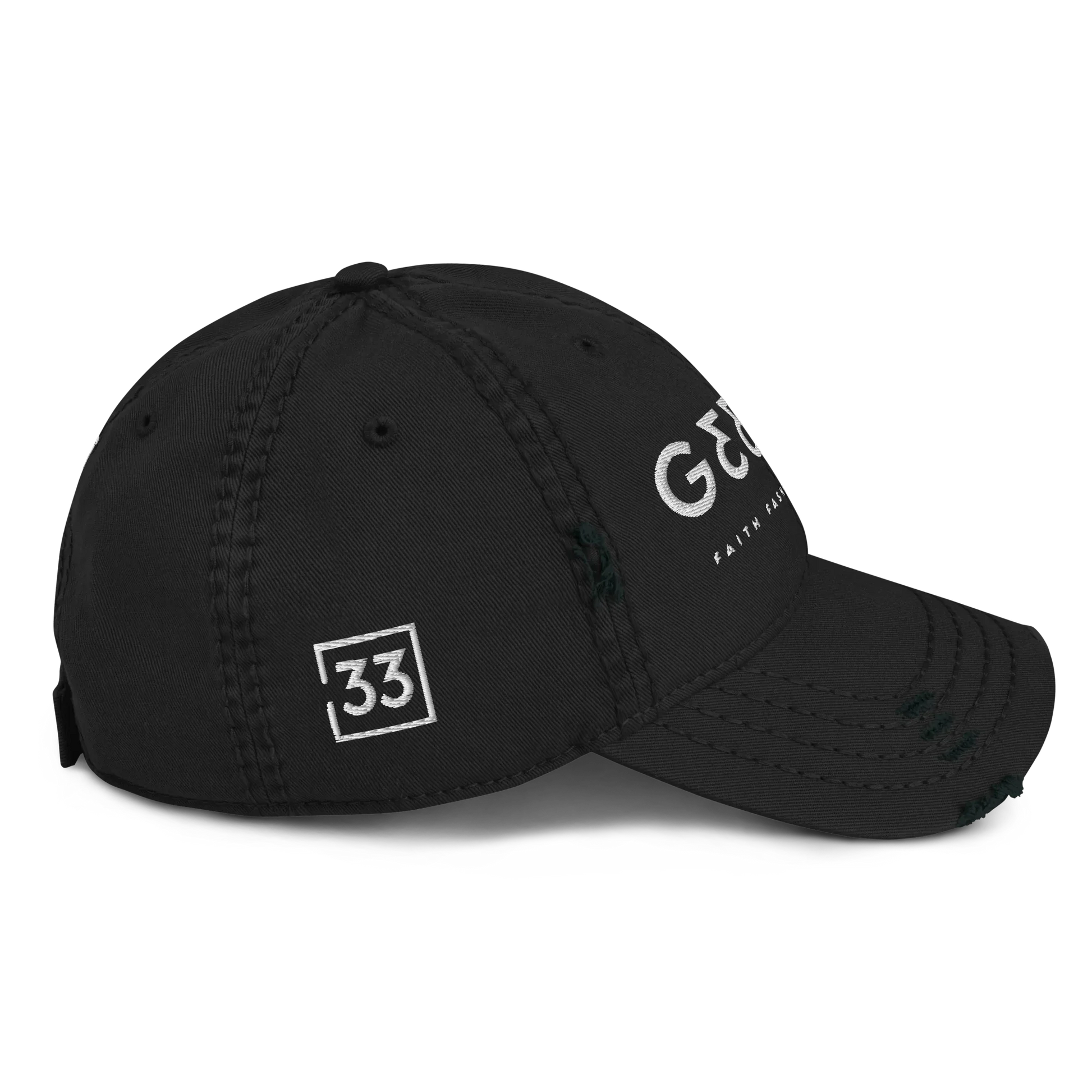 G33Z=Z Distressed Dad Hat - Da G.A.T.E 33