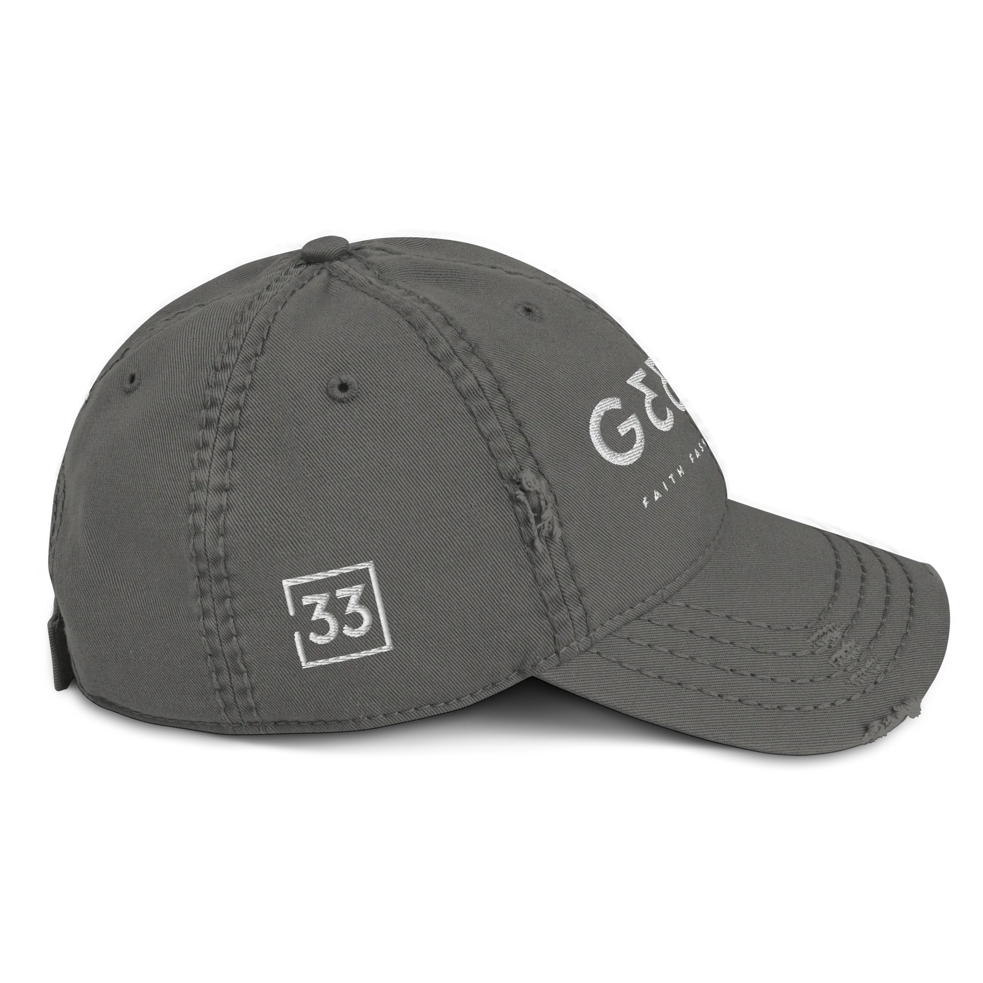G33Z=Z Distressed Dad Hat - Da G.A.T.E 33