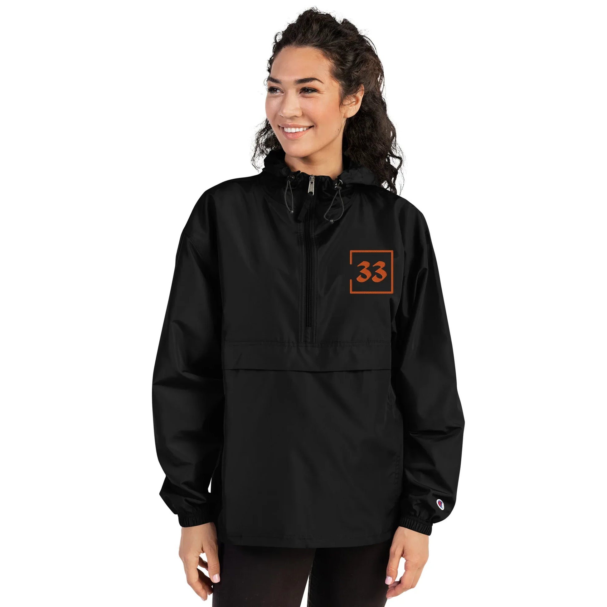 33 Embroidered Champion Packable Jacket - Da G.A.T.E 33