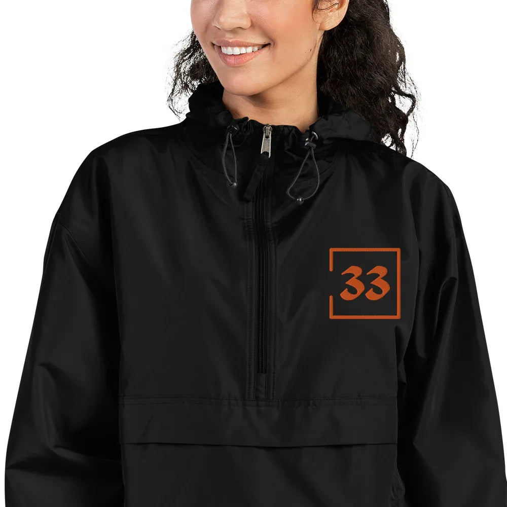 33 Embroidered Champion Packable Jacket - Da G.A.T.E 33