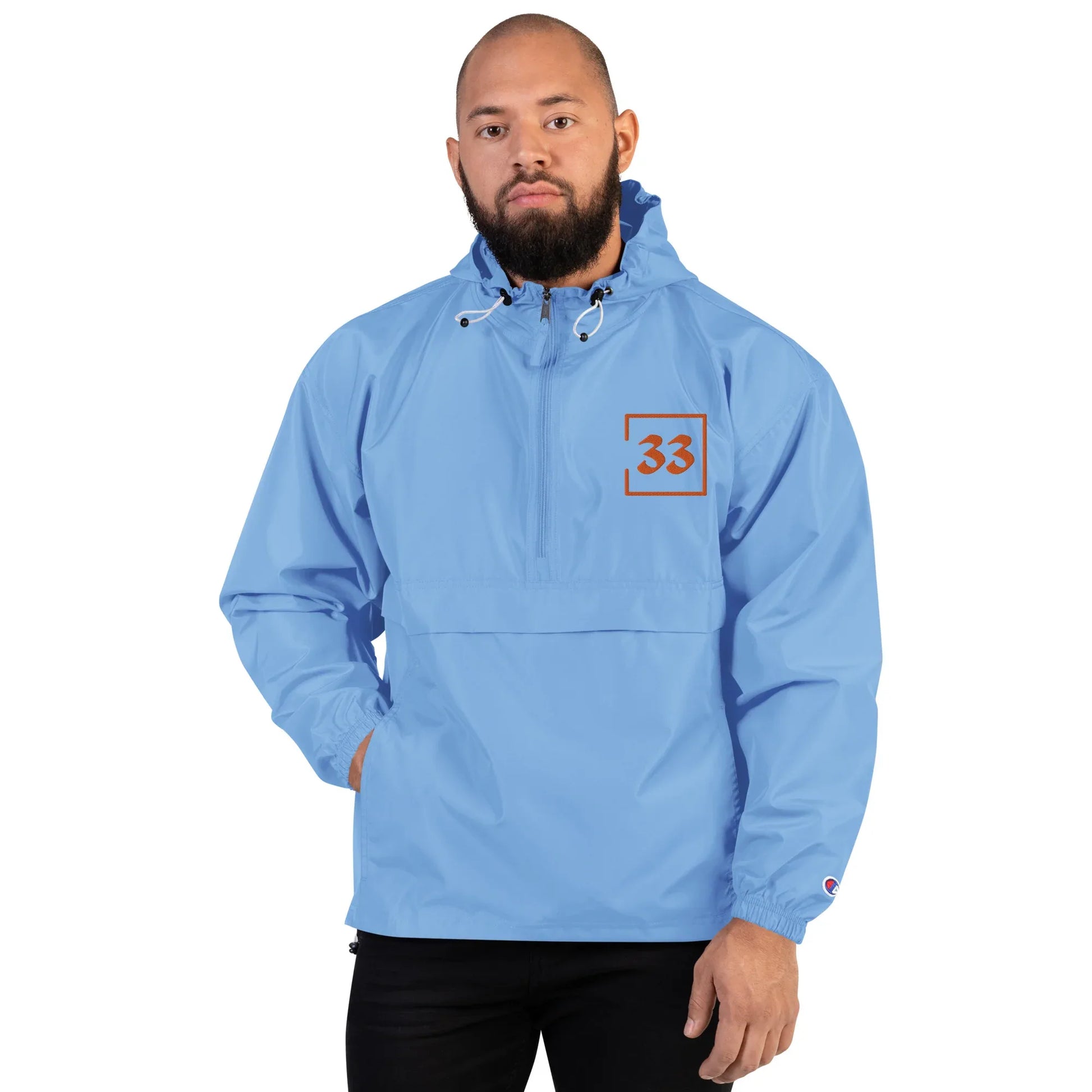 33 Embroidered Champion Packable Jacket - Da G.A.T.E 33
