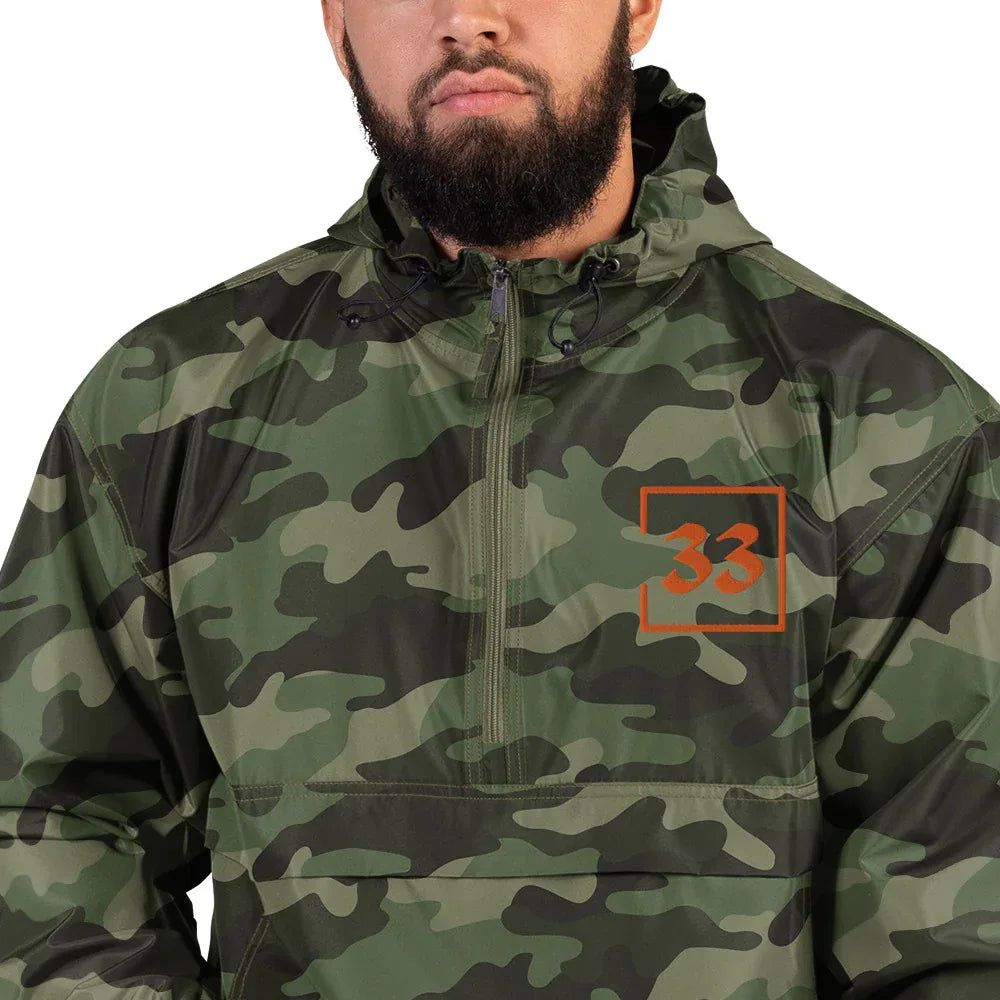 33 Embroidered Champion Packable Jacket - Da G.A.T.E 33