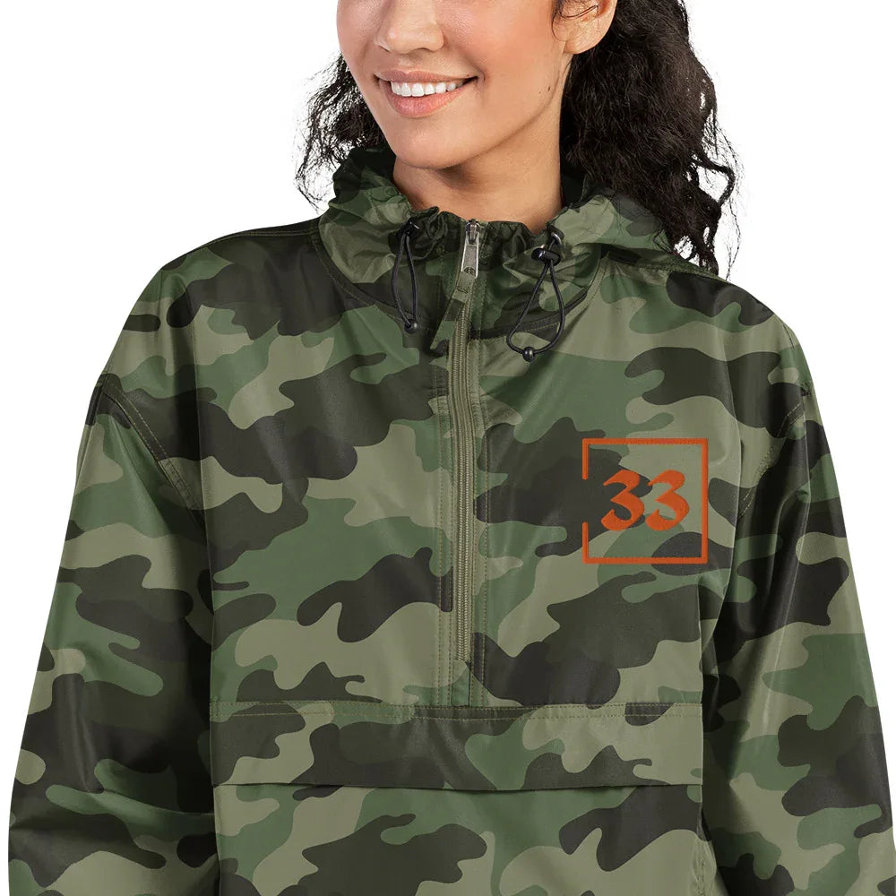 33 Embroidered Champion Packable Jacket - Da G.A.T.E 33