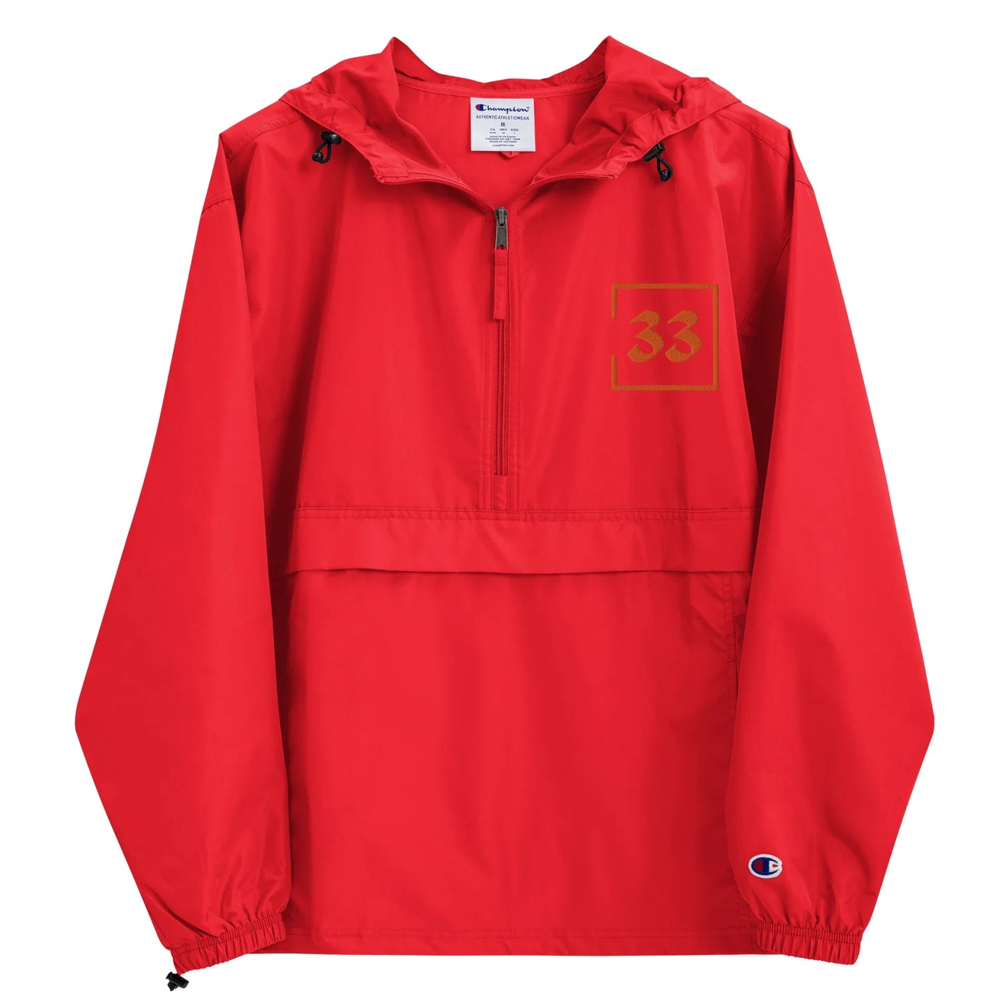 33 Embroidered Champion Packable Jacket - Da G.A.T.E 33