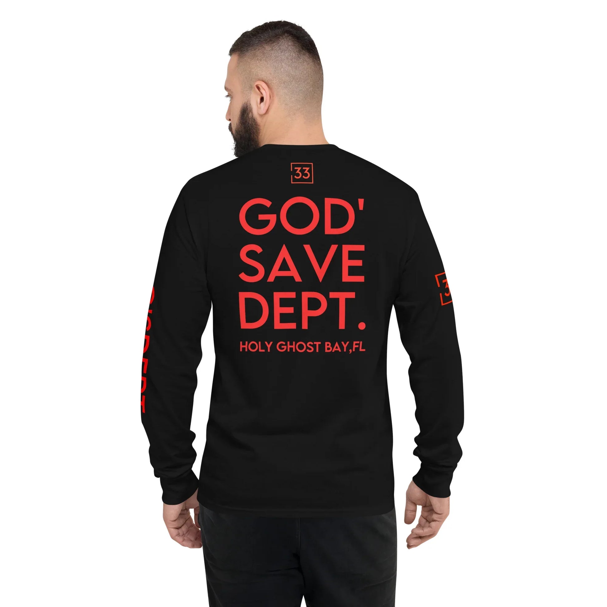 GOD’SAVE DEPT. Men's Champion Long Sleeve Shirt - Da G.A.T.E 33