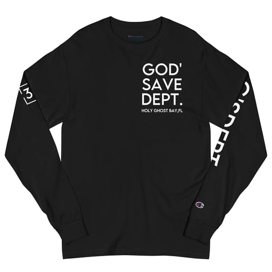 GOD’SAVE DEPT. Men's Champion Long Sleeve Shirt - Da G.A.T.E 33