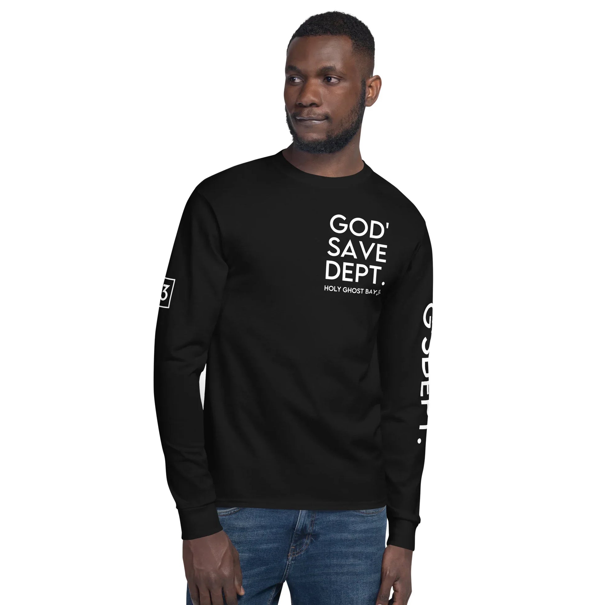 GOD’SAVE DEPT. Men's Champion Long Sleeve Shirt - Da G.A.T.E 33